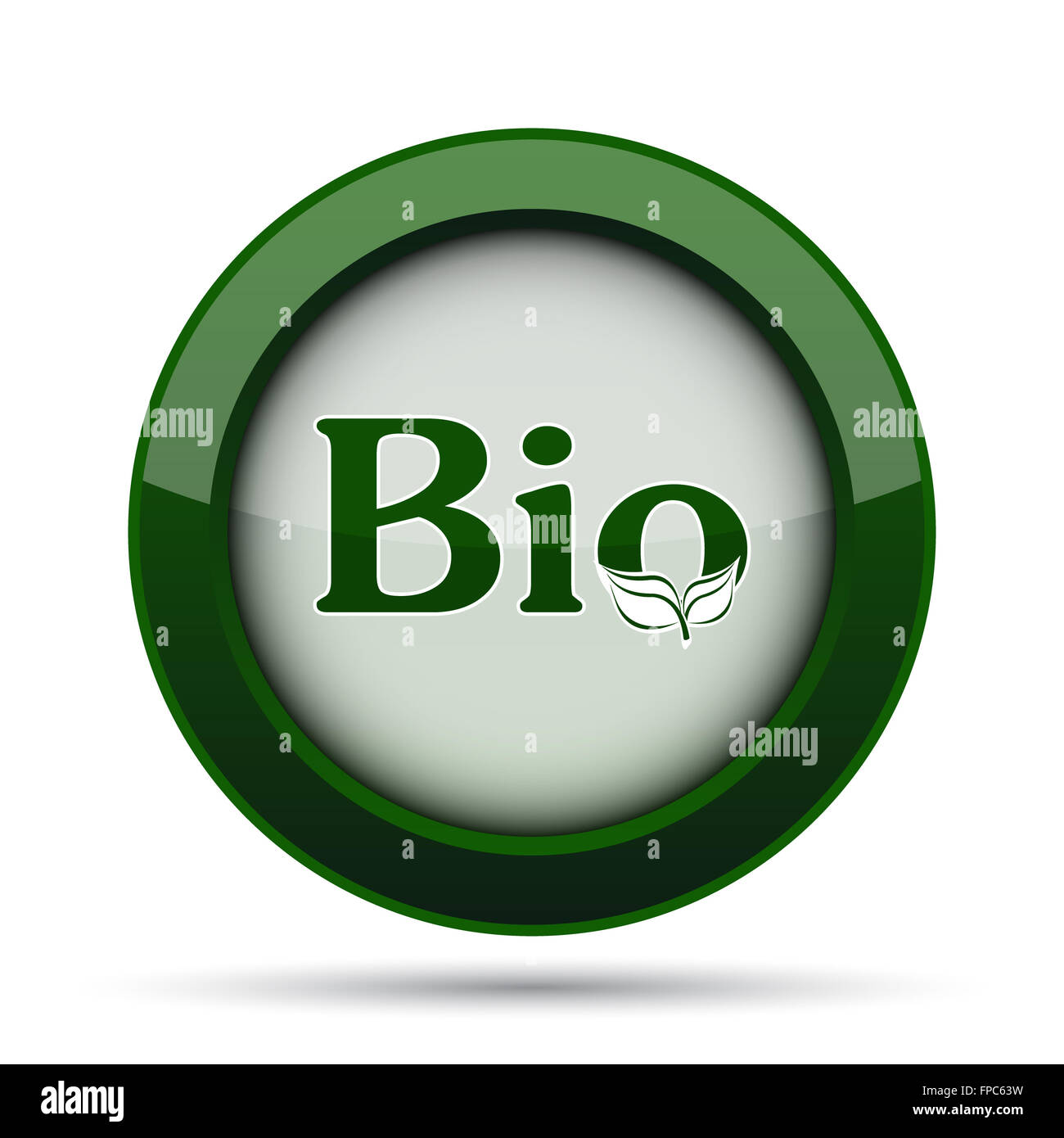 Bio icon. Internet button on white background Stock Photo - Alamy