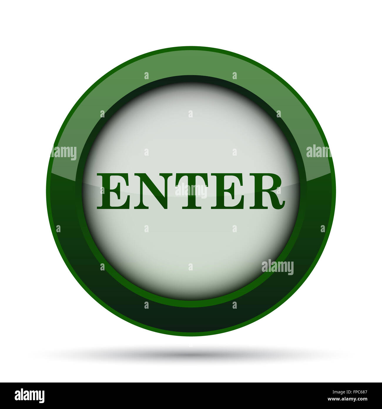 Enter icon. Internet button on white background Stock Photo - Alamy
