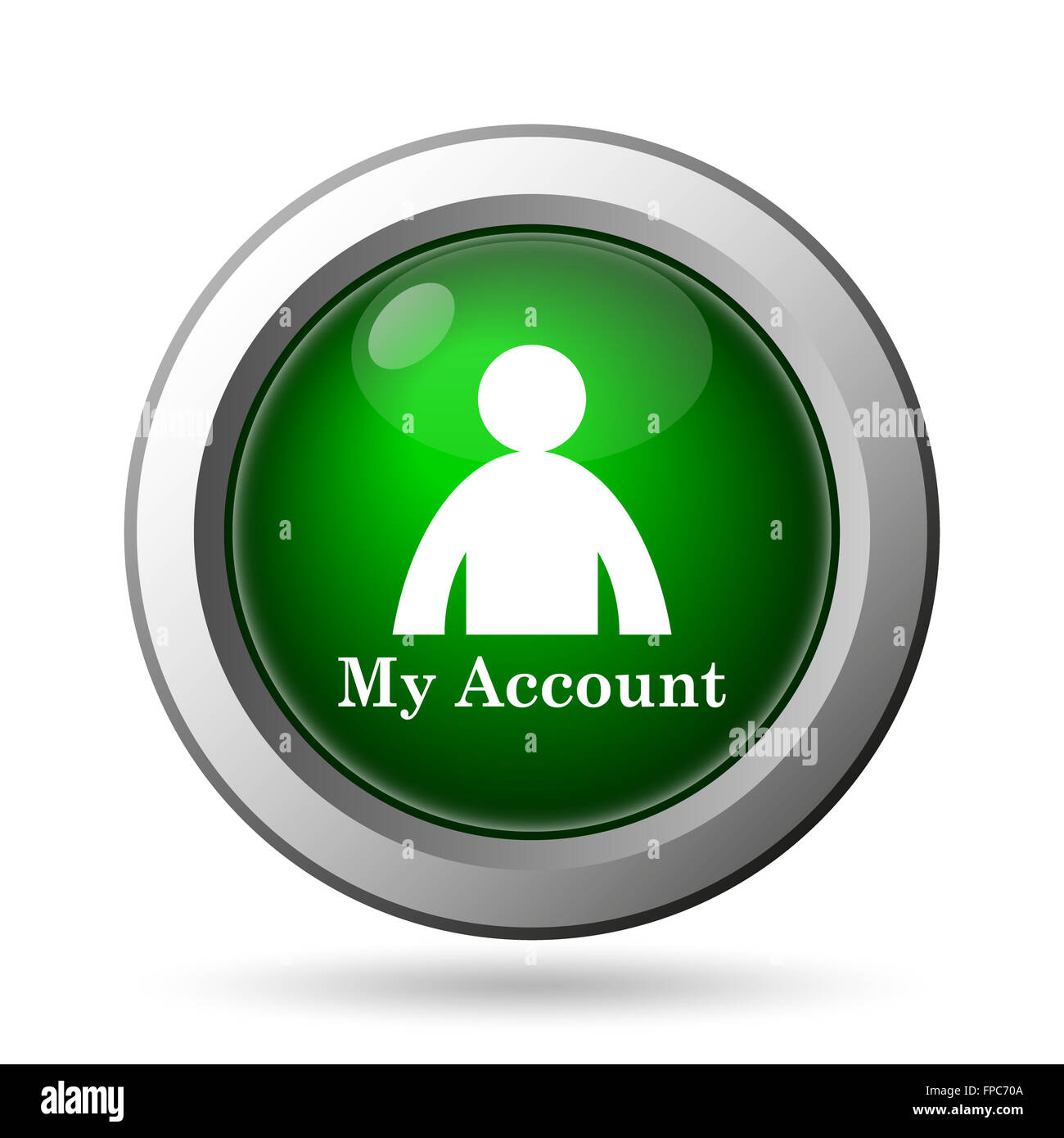My account icon. Internet button on white background Stock Photo - Alamy