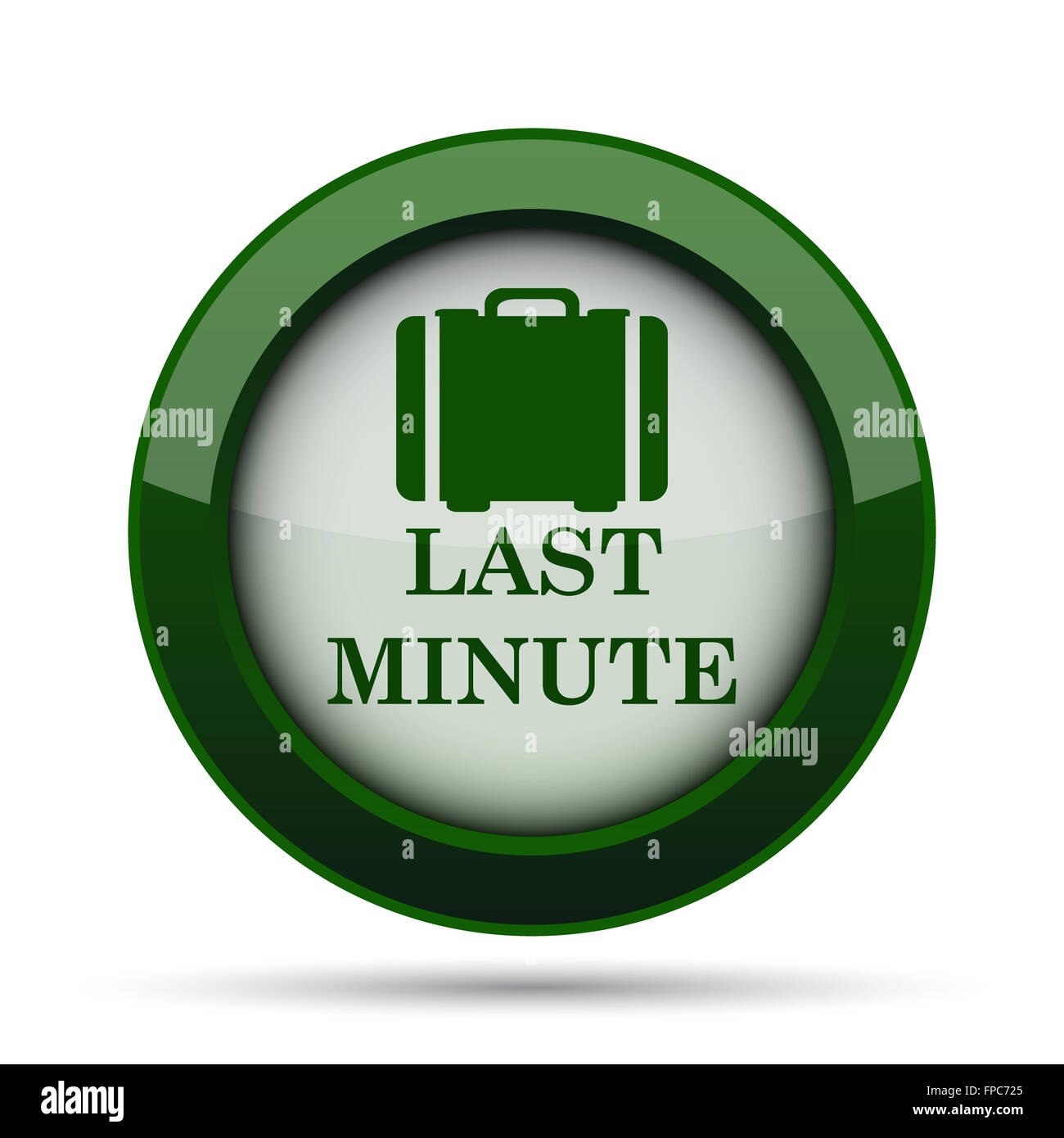 Last minute icon. Internet button on white background Stock Photo - Alamy