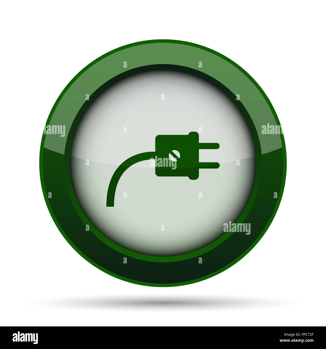 Plug icon. Internet button on white background Stock Photo - Alamy