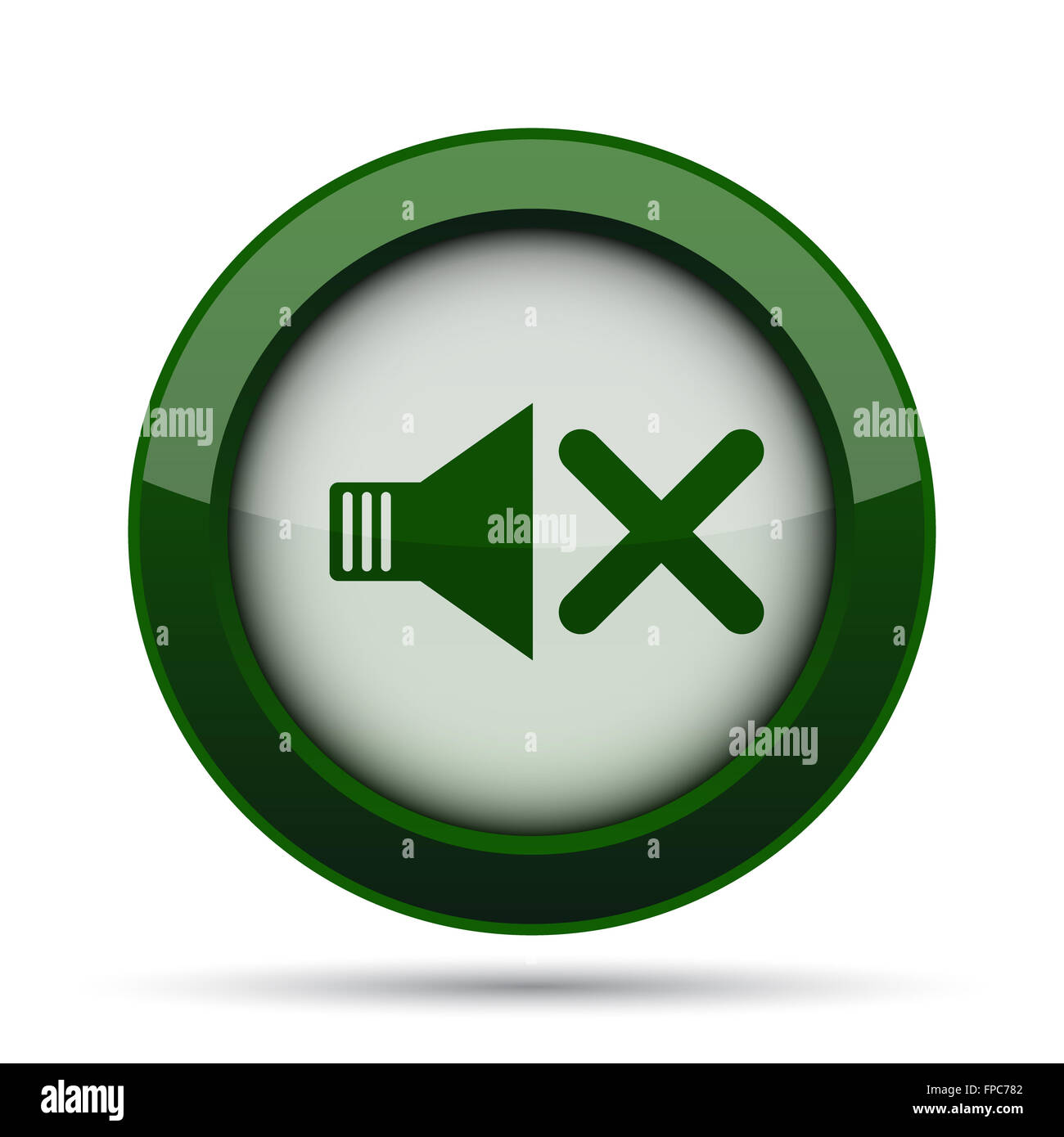 No sound icon. Internet button on white background Stock Photo - Alamy