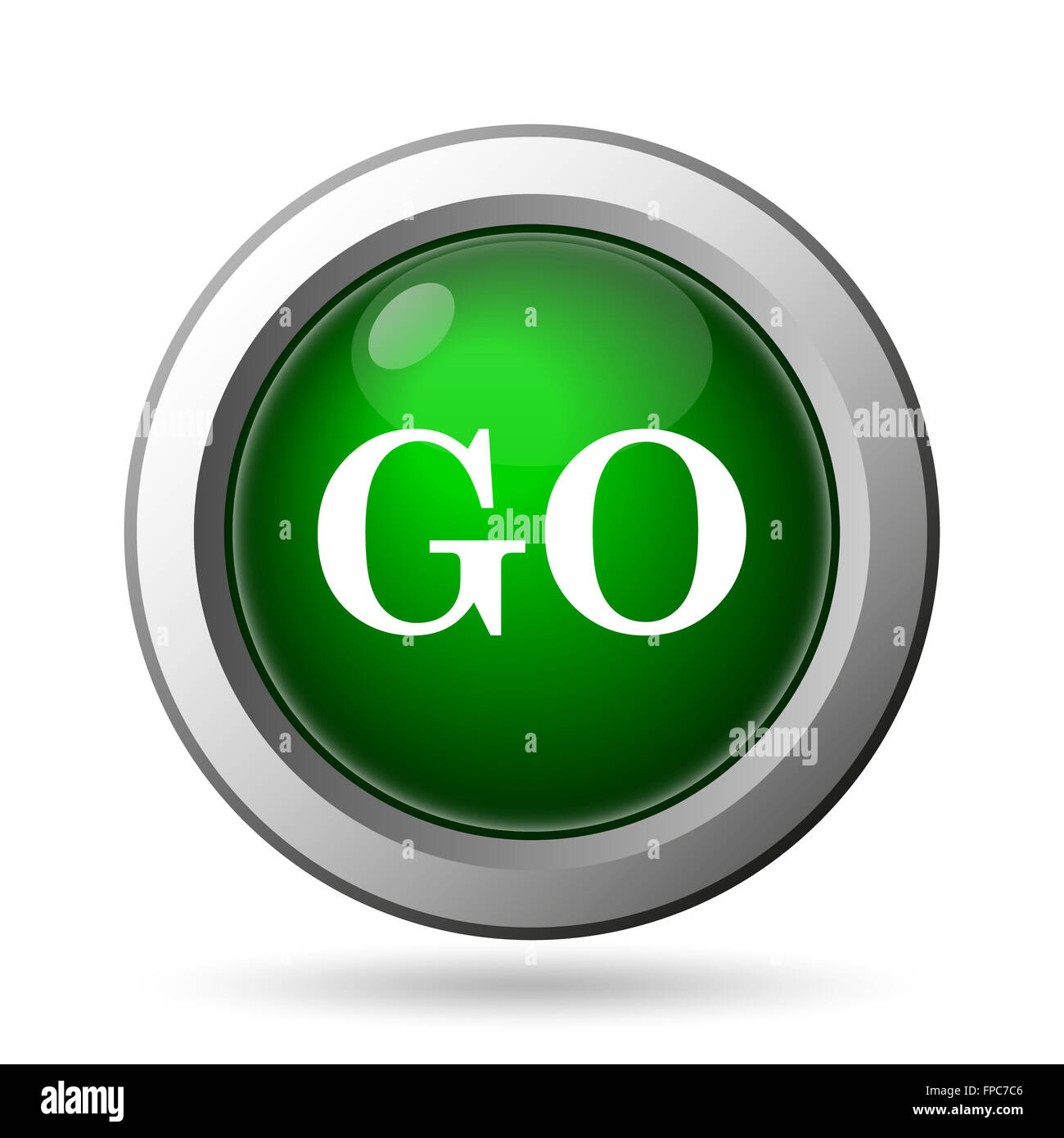 GO icon. Internet button on white background Stock Photo - Alamy