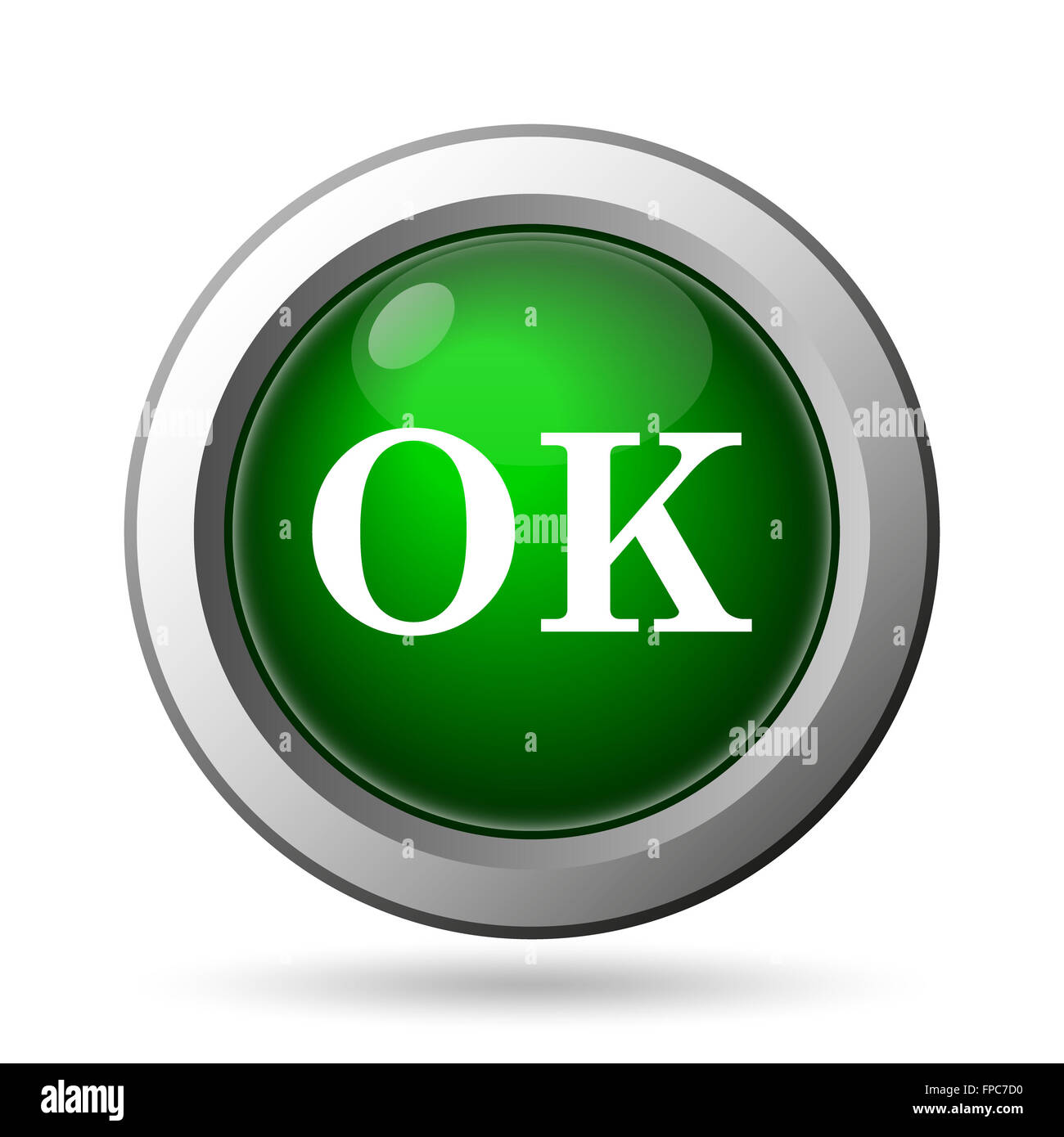 OK icon. Internet button on white background Stock Photo - Alamy