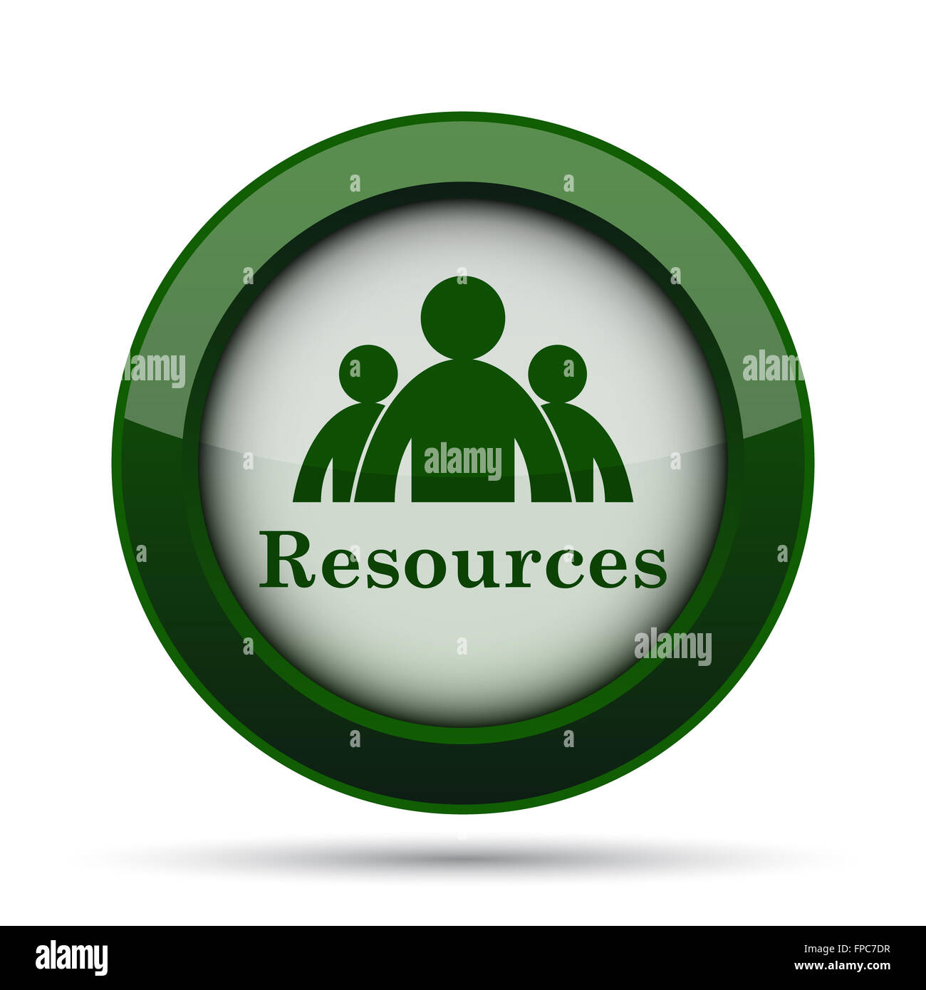 Resources icon. Internet button on white background Stock Photo - Alamy