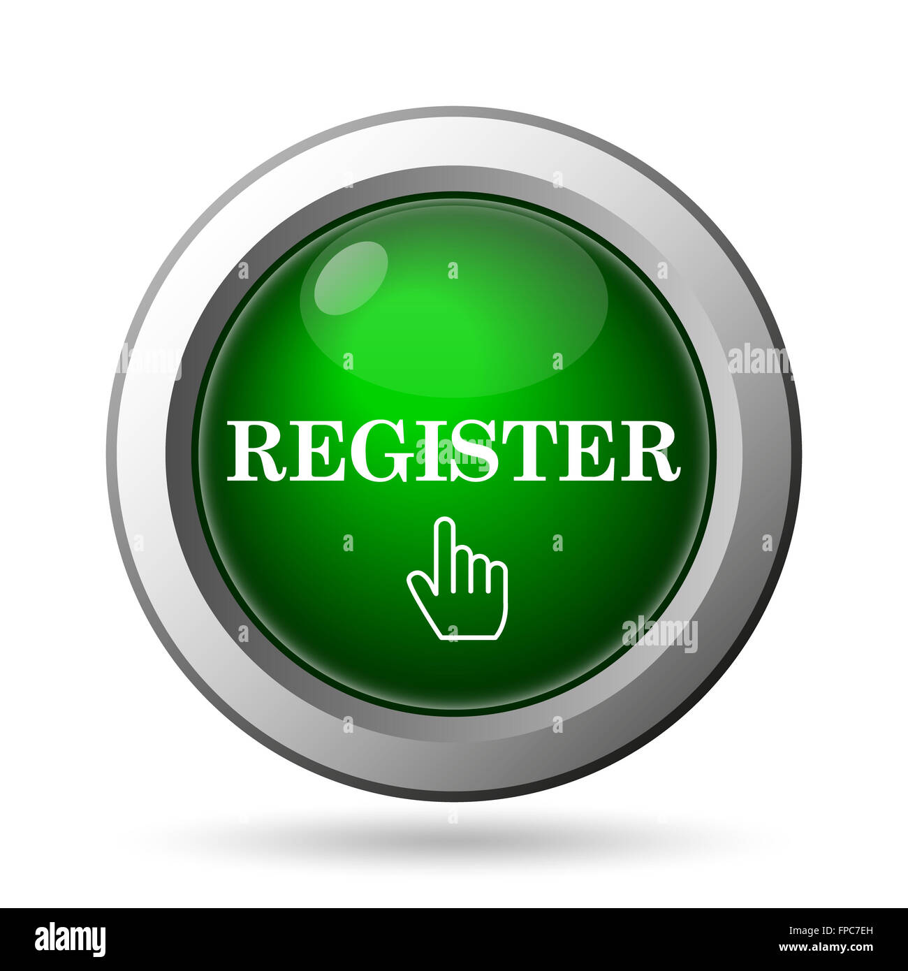 Register icon. Internet button on white background Stock Photo - Alamy