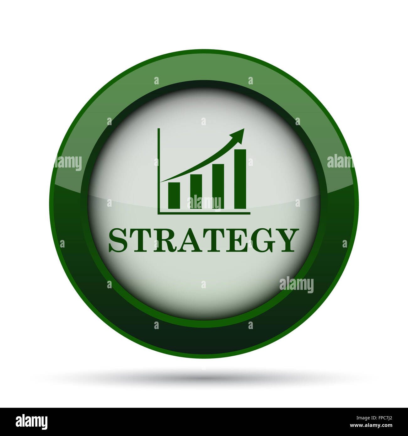 Strategy icon. Internet button on white background Stock Photo - Alamy