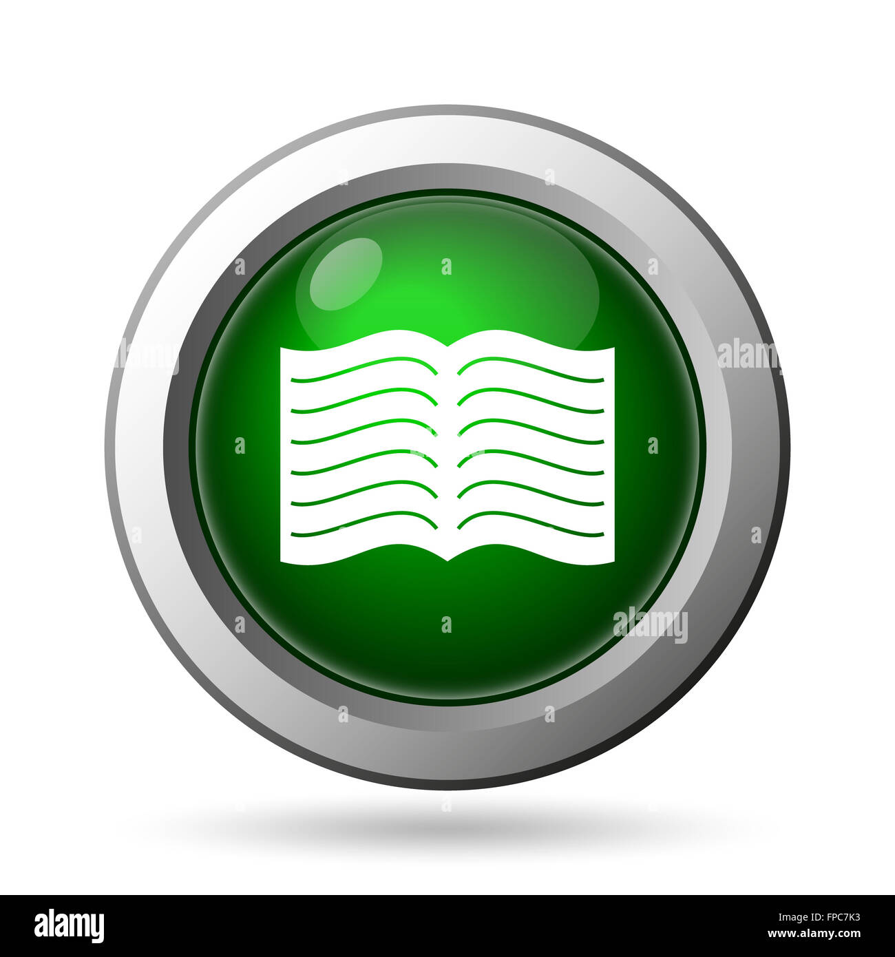 Book icon. Internet button on white background Stock Photo - Alamy