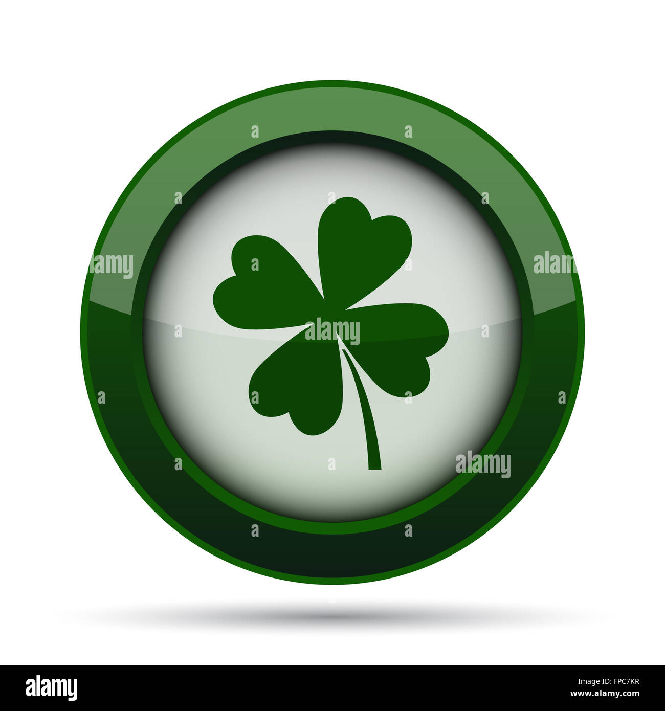 Clover icon. Internet button on white background Stock Photo - Alamy