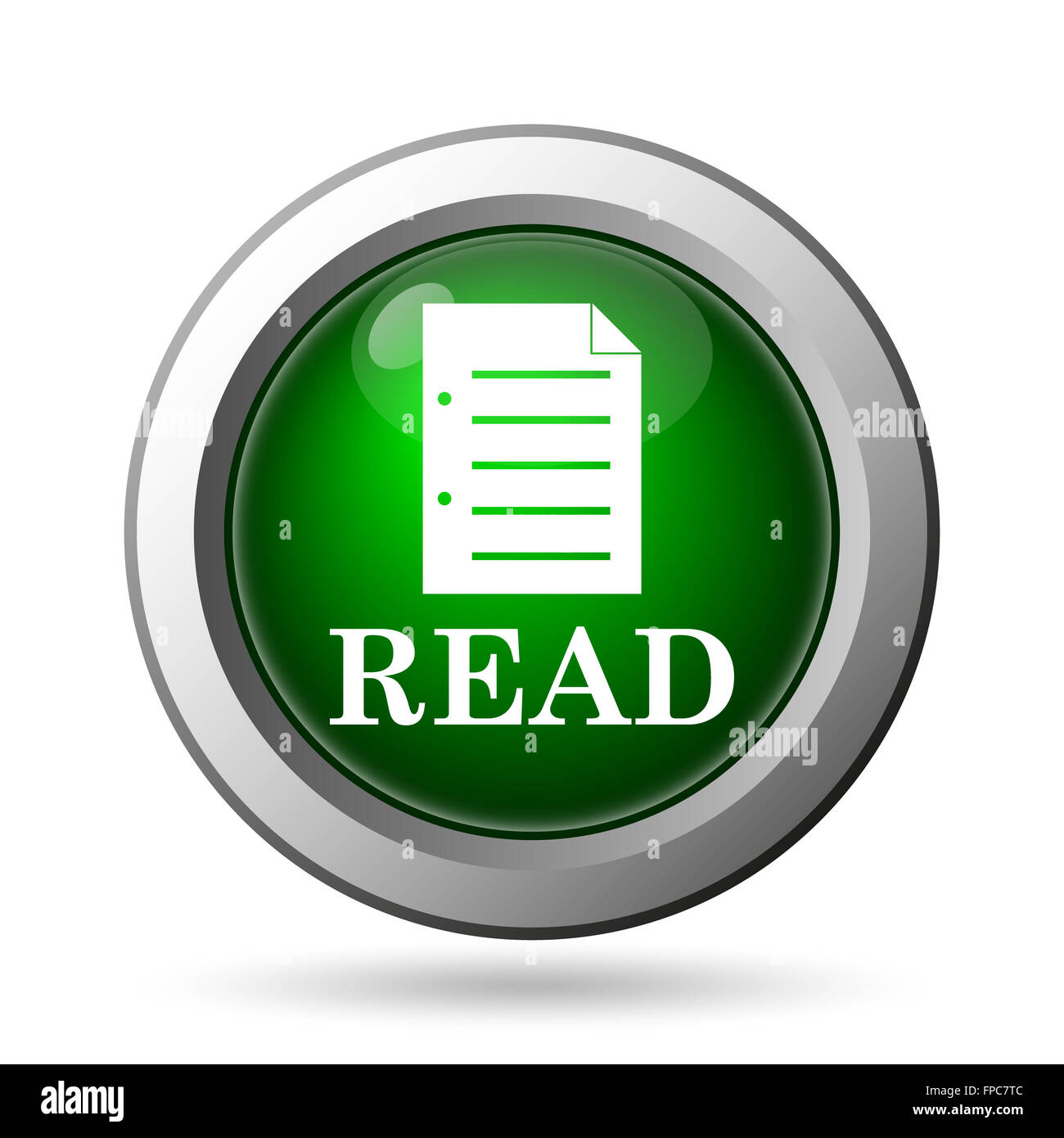 Read icon. Internet button on white background Stock Photo - Alamy