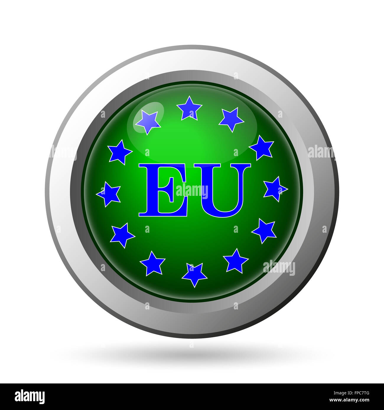European union icon. Internet button on white background Stock Photo ...