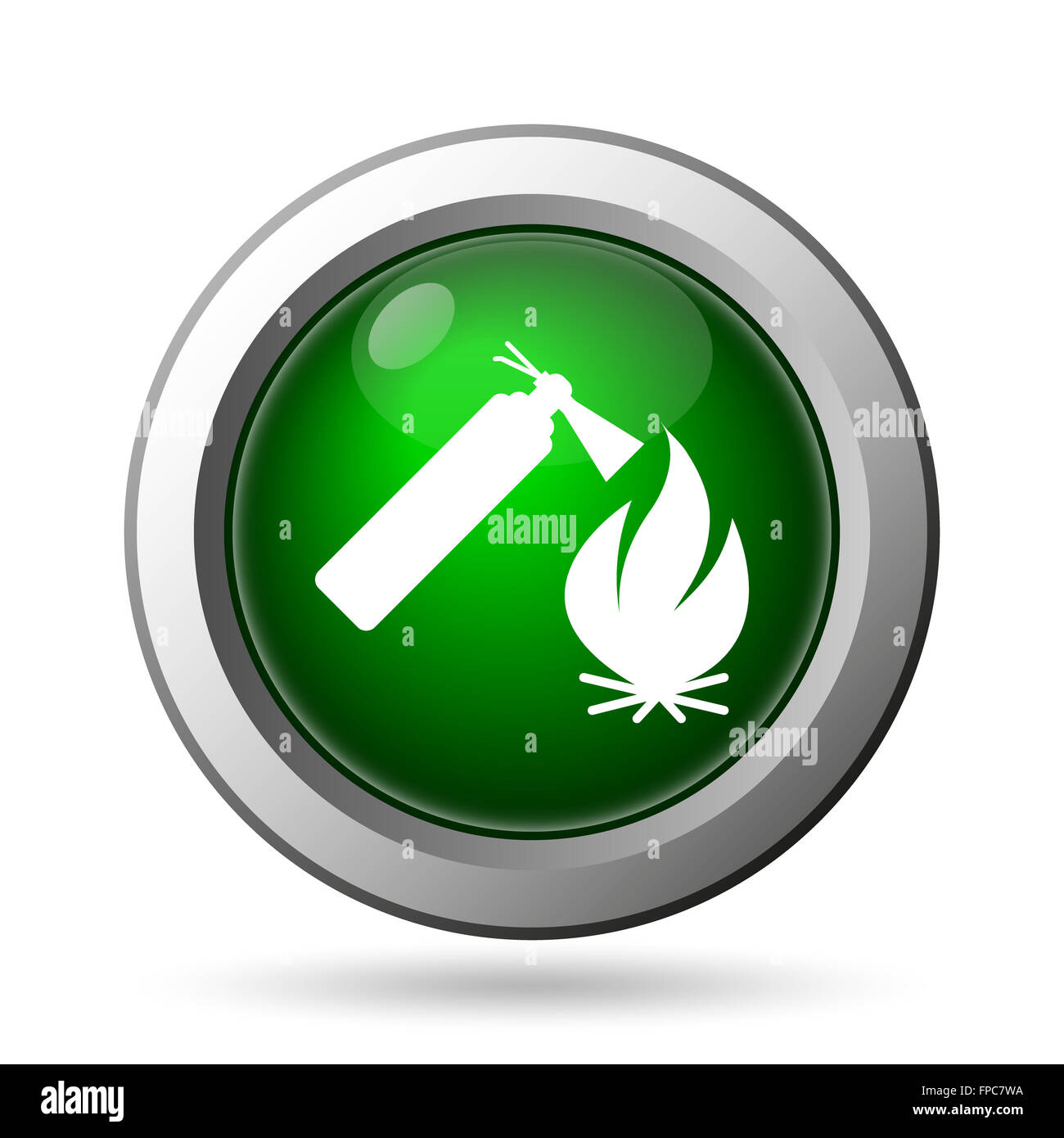 Fire icon. Internet button on white background Stock Photo - Alamy