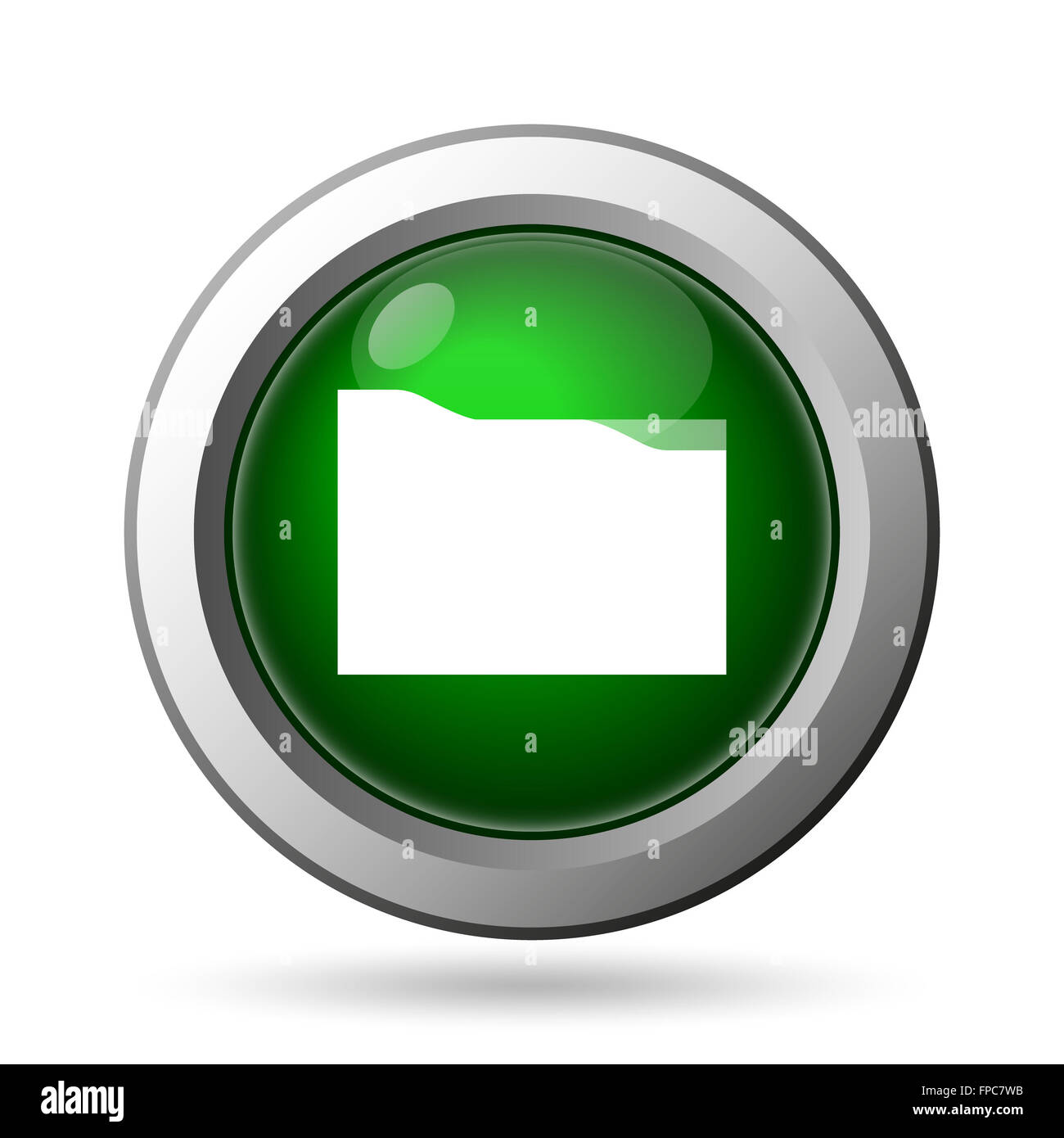 Folder icon. Internet button on white background Stock Photo - Alamy
