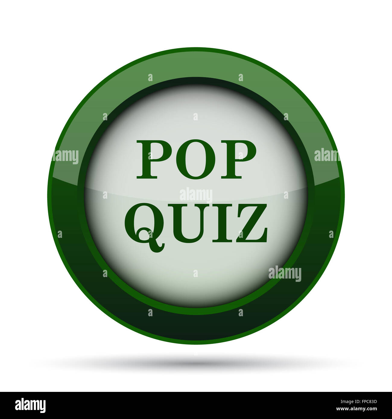 Pop quiz icon. Internet button on white background Stock Photo - Alamy