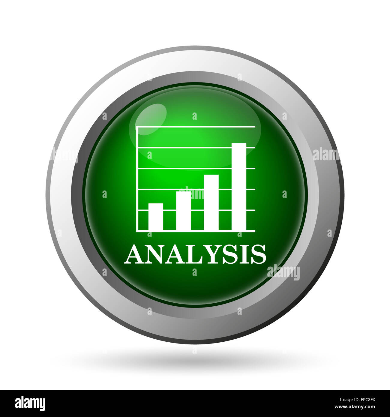 Analysis icon. Internet button on white background Stock Photo - Alamy