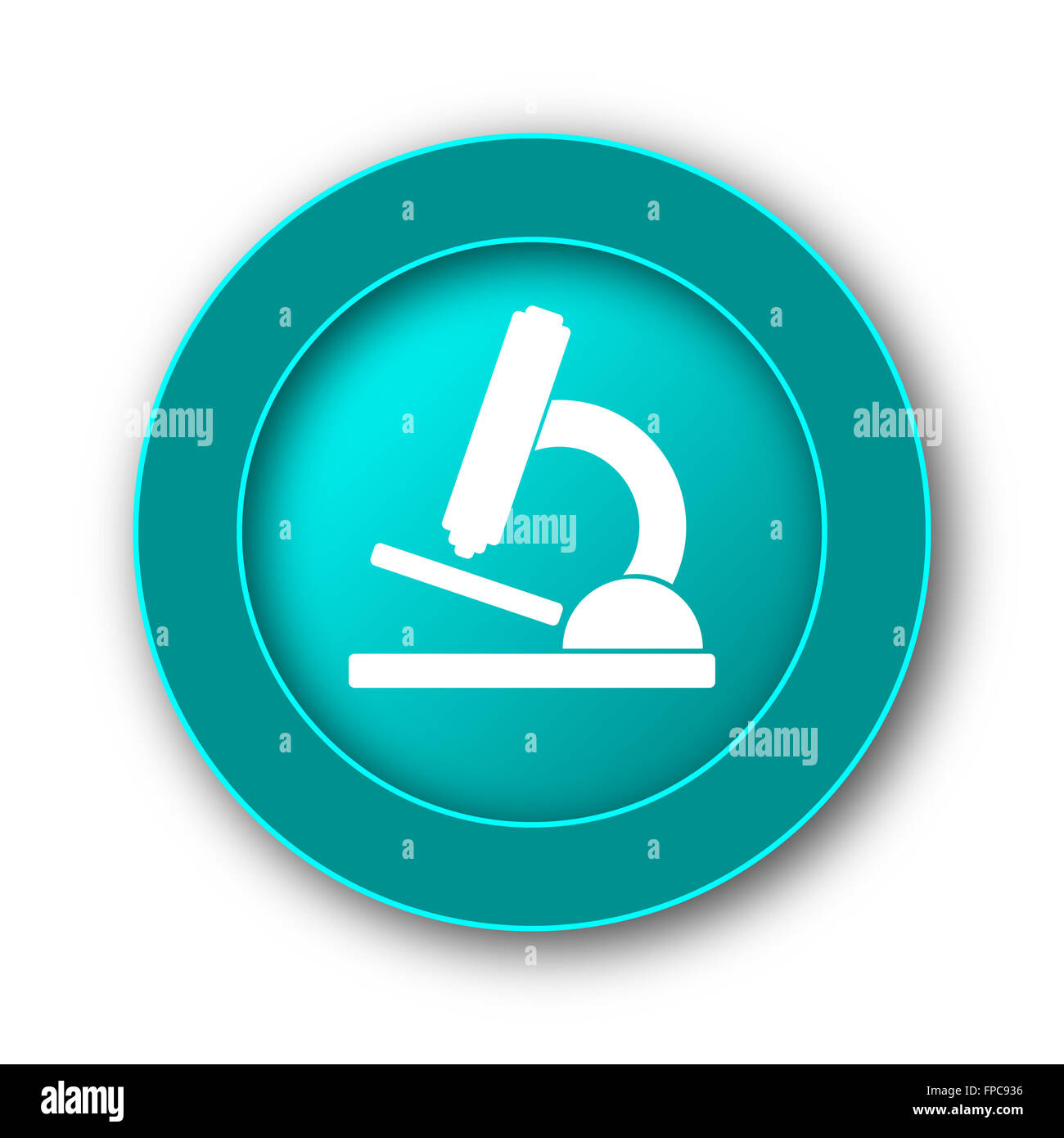 Microscope icon. Internet button on white background Stock Photo - Alamy
