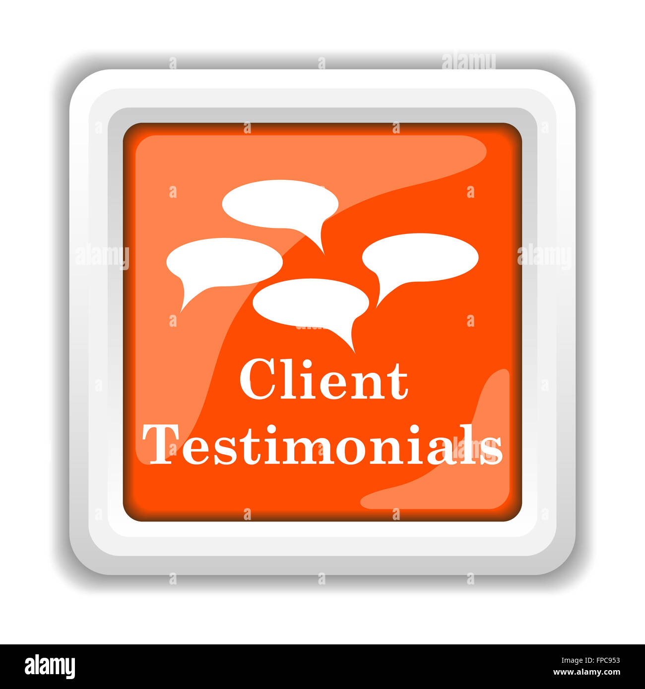 Client testimonials icon Stock Photo - Alamy