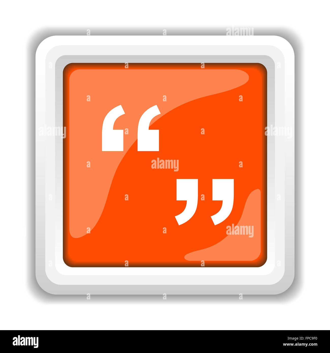 Quotation marks icon Stock Photo Alamy