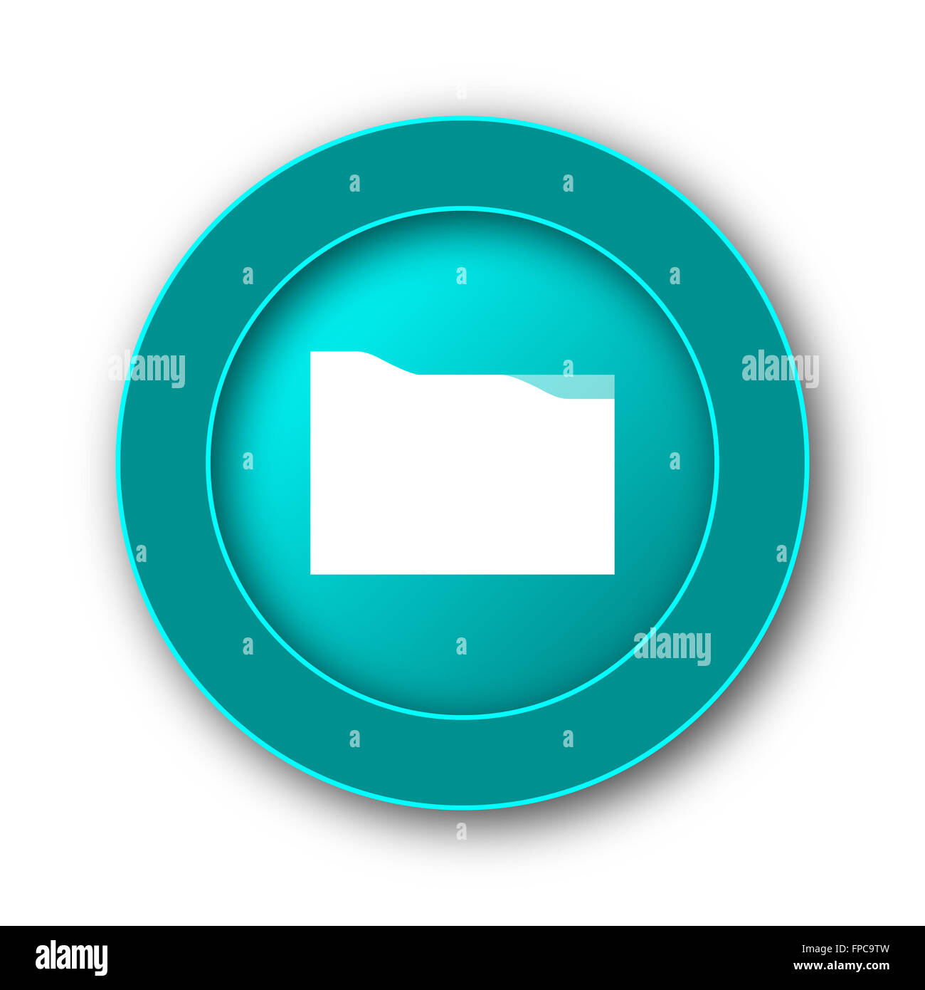 Folder icon. Internet button on white background Stock Photo - Alamy