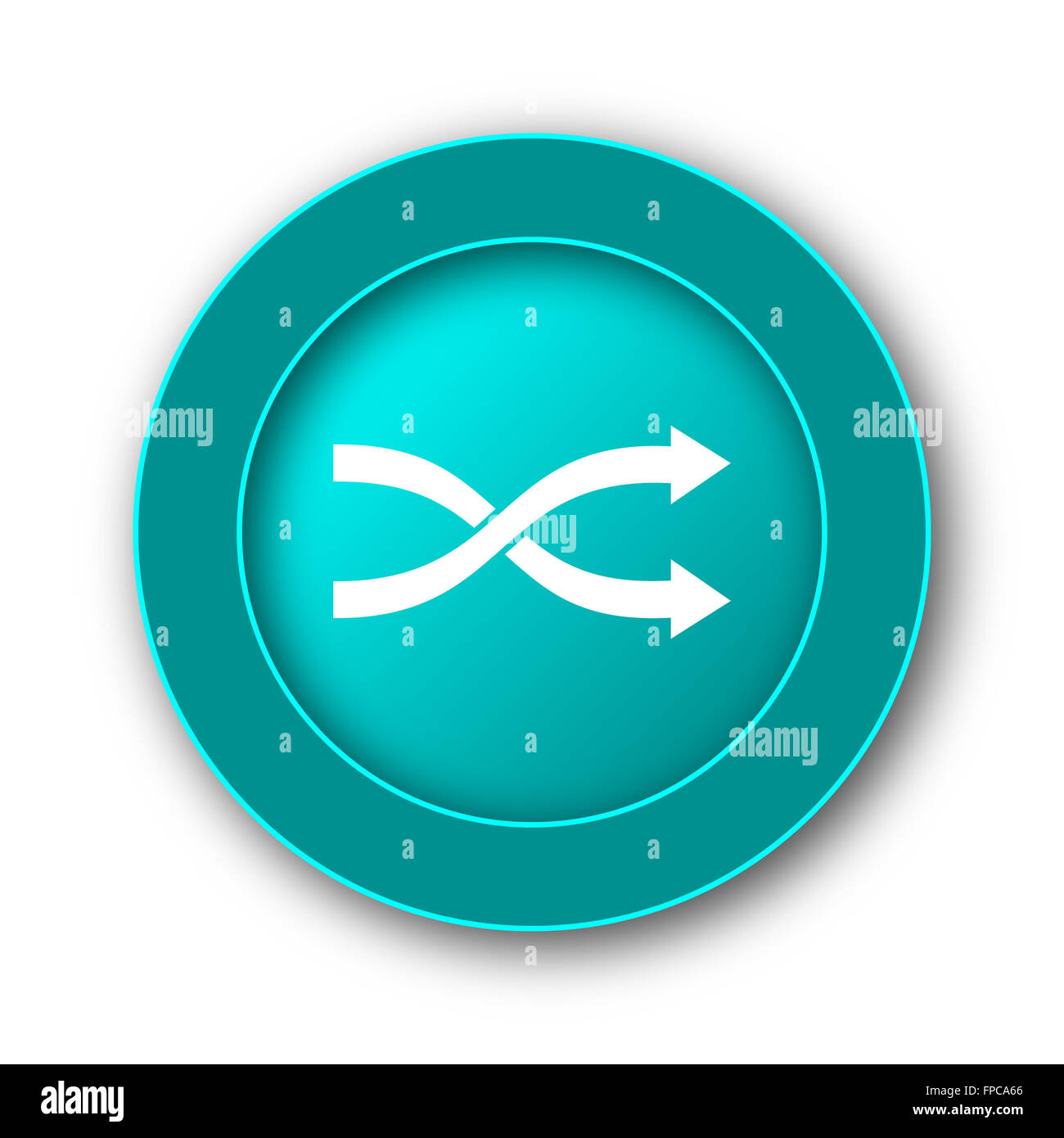 Shuffle icon. Internet button on white background Stock Photo - Alamy