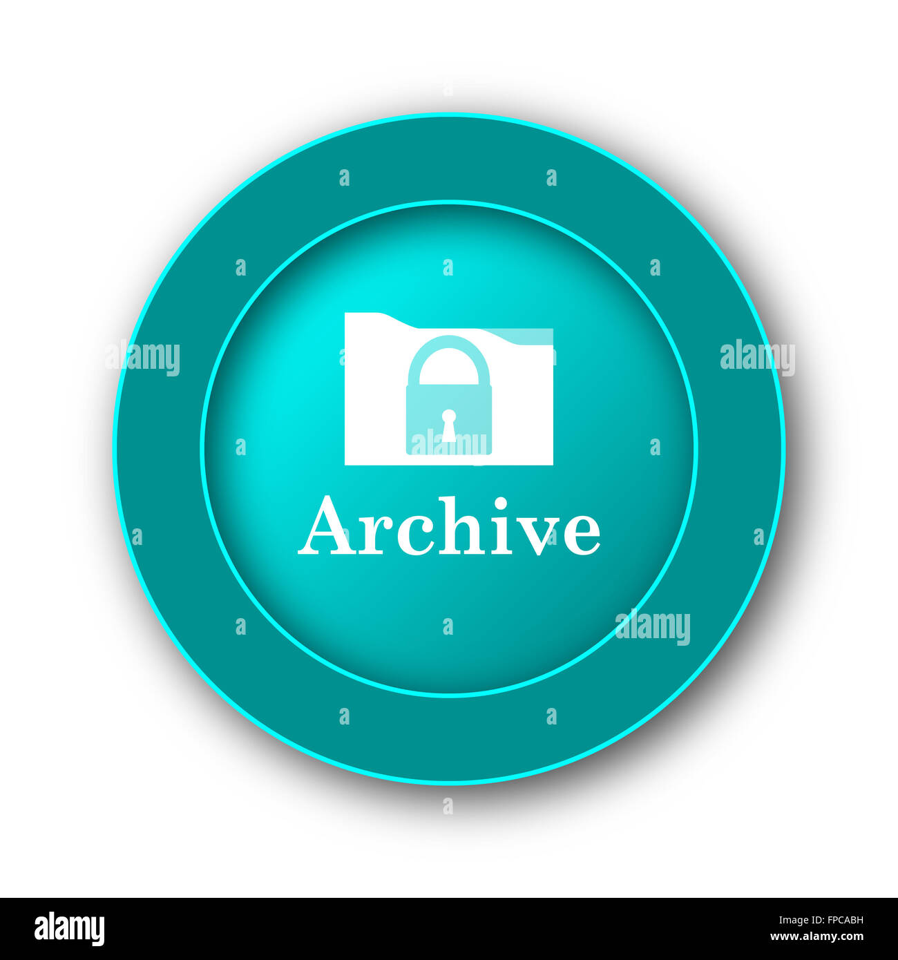 Archive icon. Internet button on white background Stock Photo - Alamy