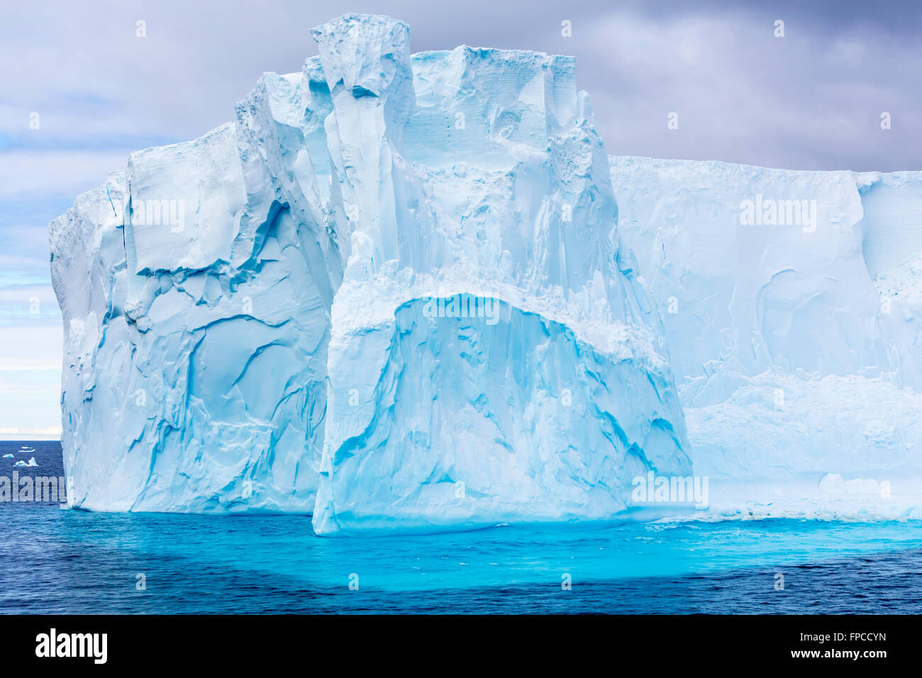Icebergs in the Antarctic Peninsula, Antarctica. Stock Photo