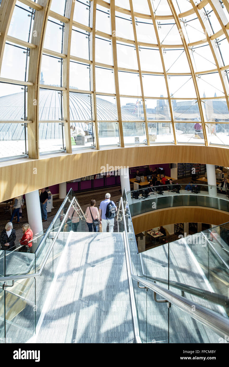 An interior view of the new and modern building that is home to the ...