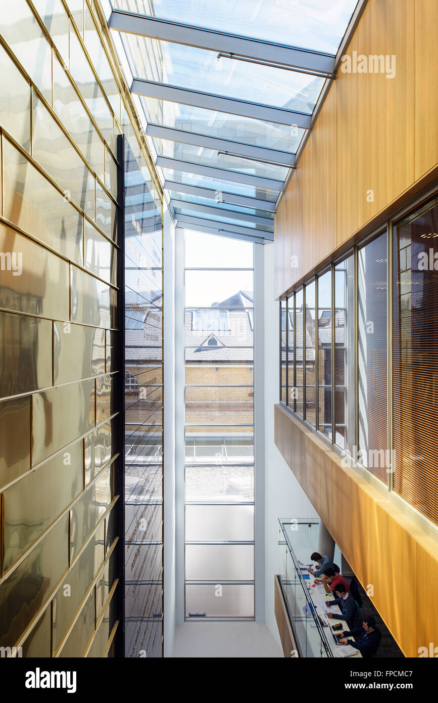 An interior view of the new and modern building that is home to the ...