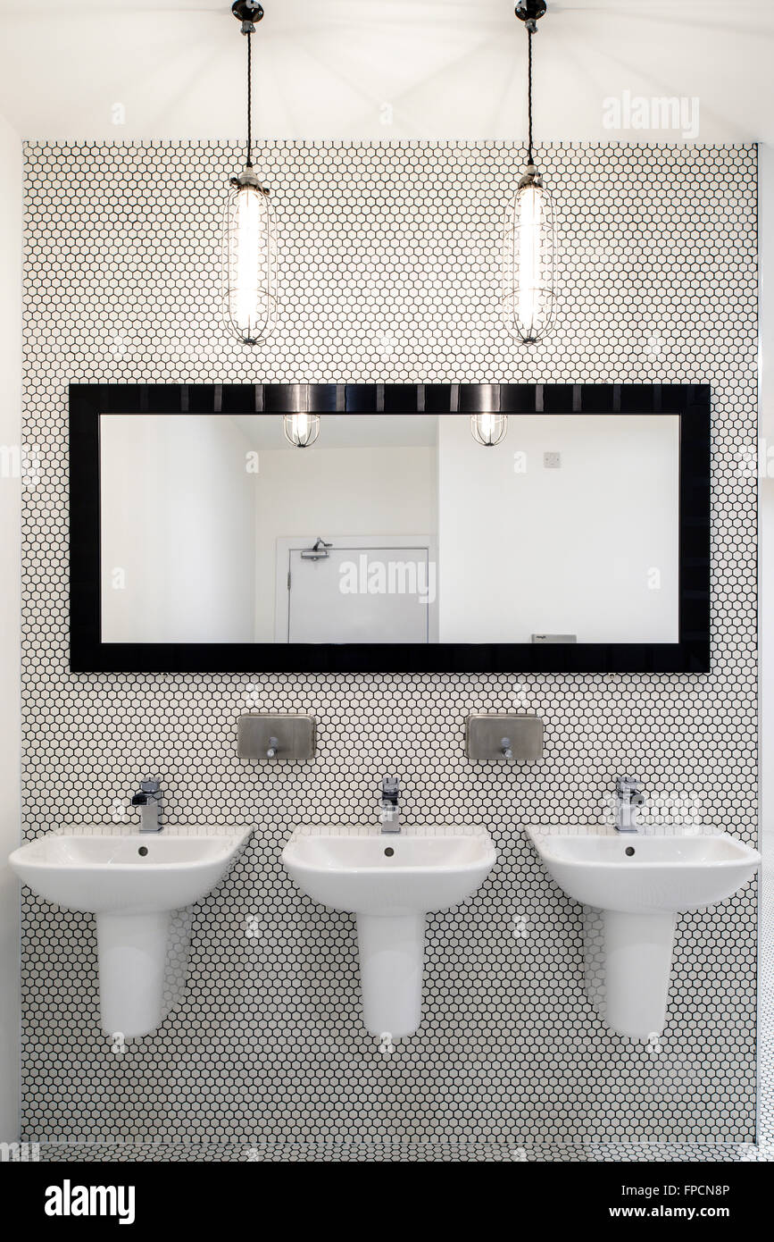 An interior view of the toilet area, in the Proud Archivist. Designed by TILT. Stock Photo