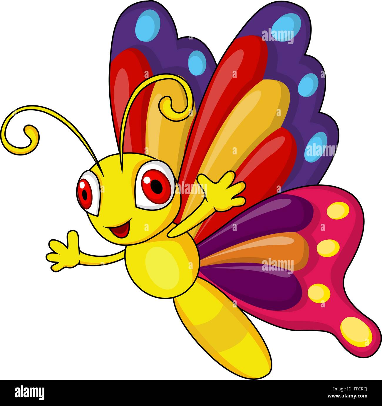 Funny butterfly cartoon Stock Vector Image & Art Alamy