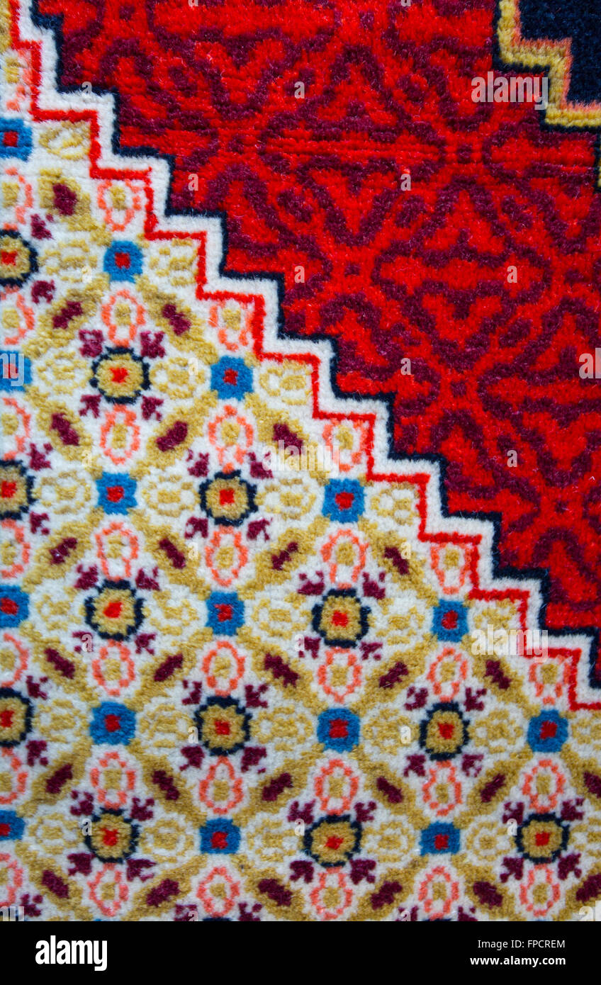 Armenian hand made carpet rug with traditional ornaments and patterns