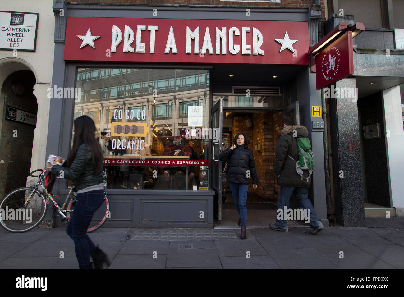 Pret a Manger Restaurant and coffee shop London Stock Photo