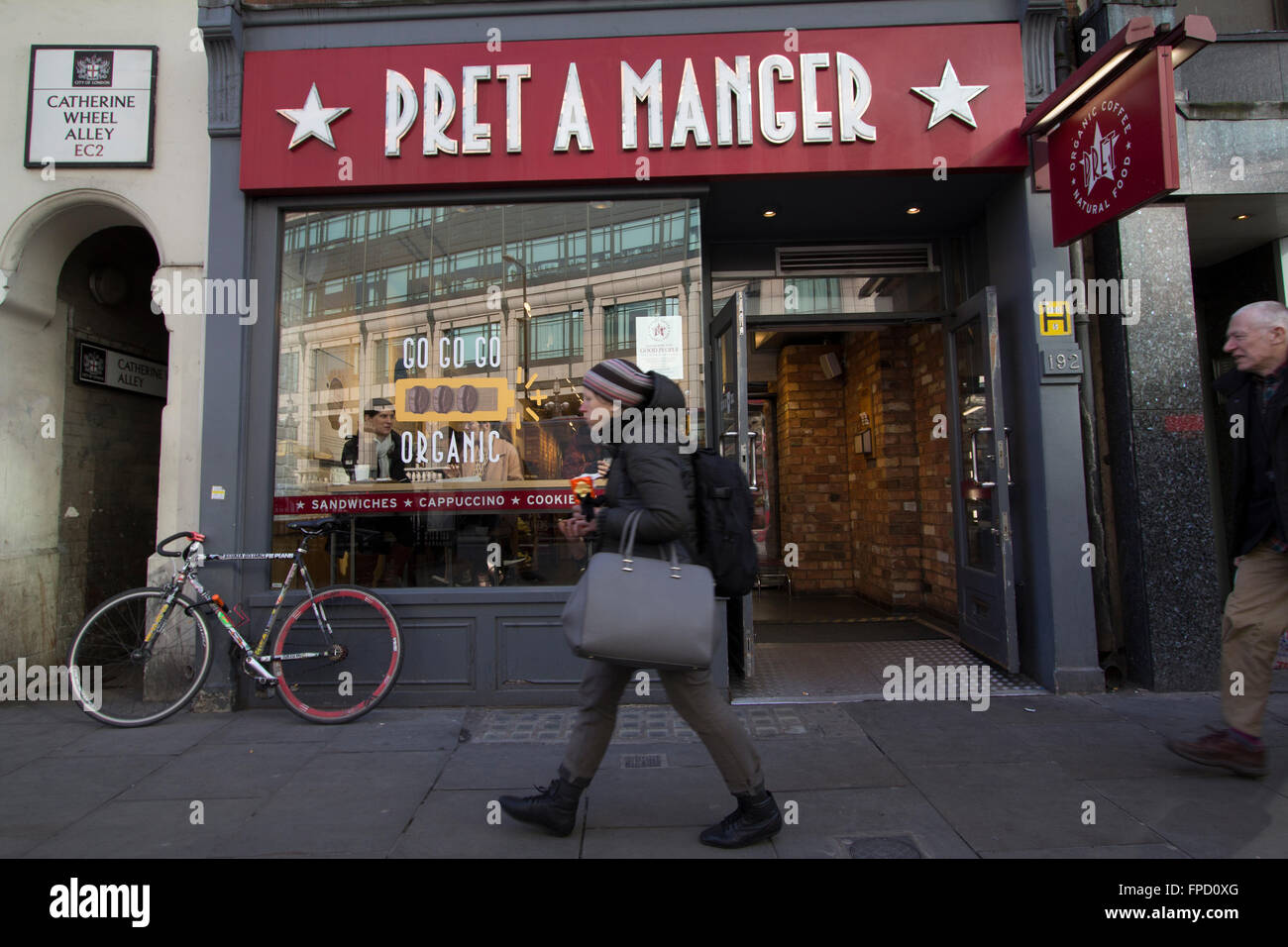 Pret a Manger Restaurant and coffee shop London Stock Photo