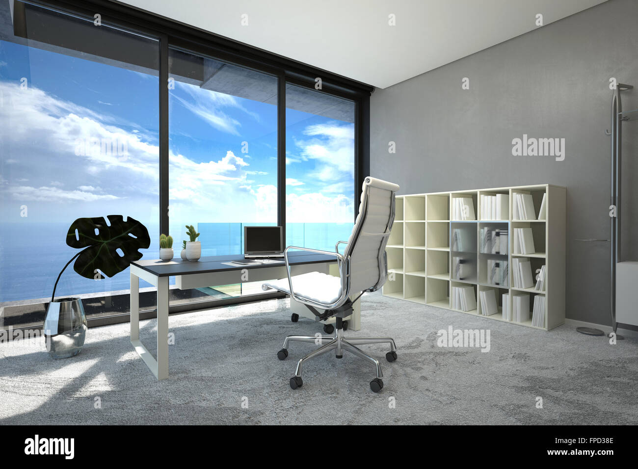Bright Modern Spacious Office Interior With A Large View