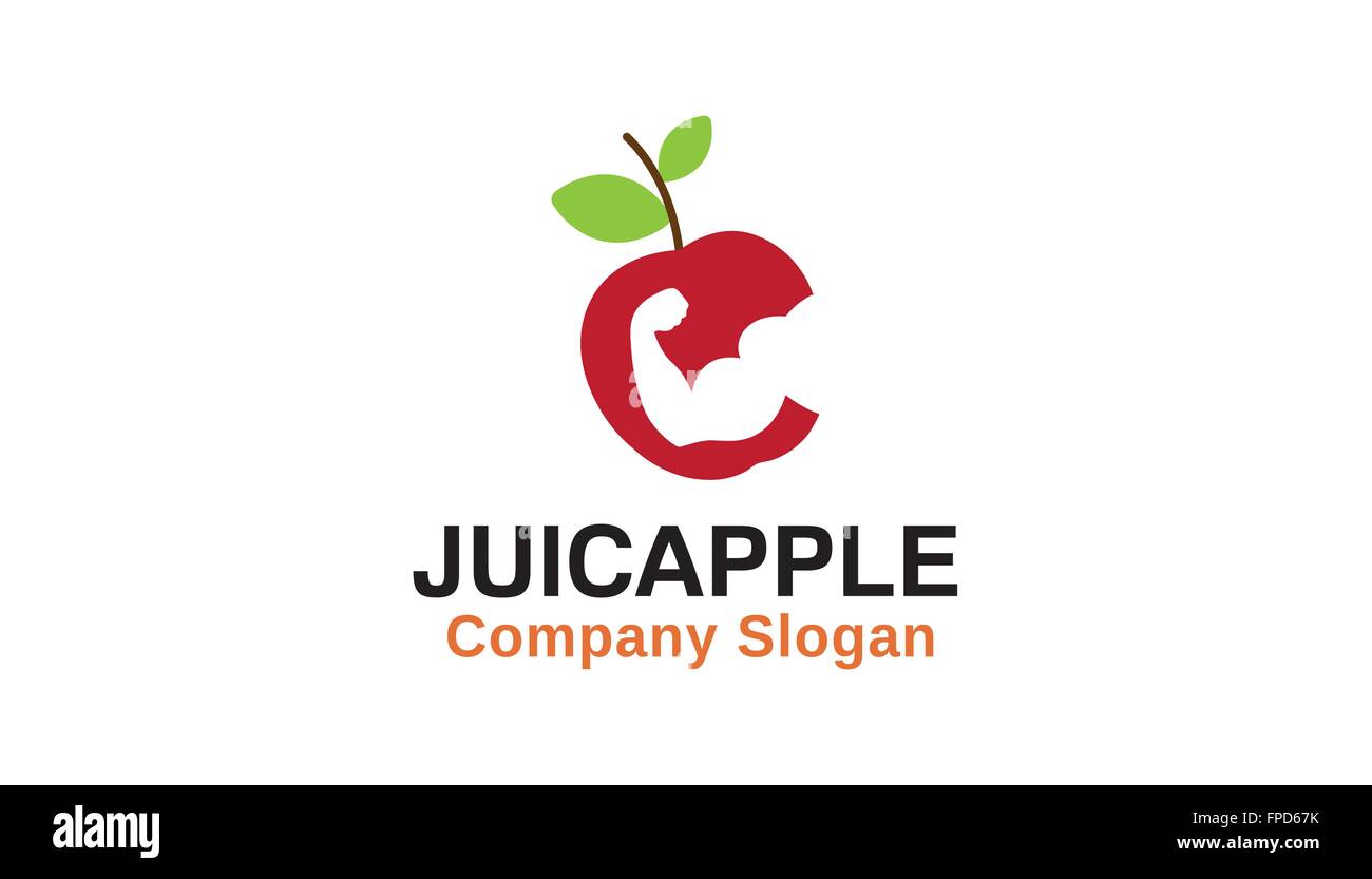 Juicy apple Design Illustration Stock Vector