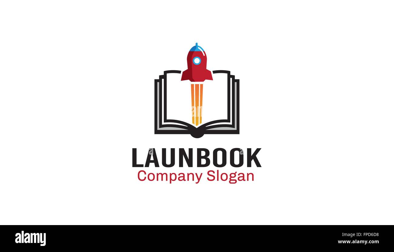 Launch Book Design Illustration Stock Vector