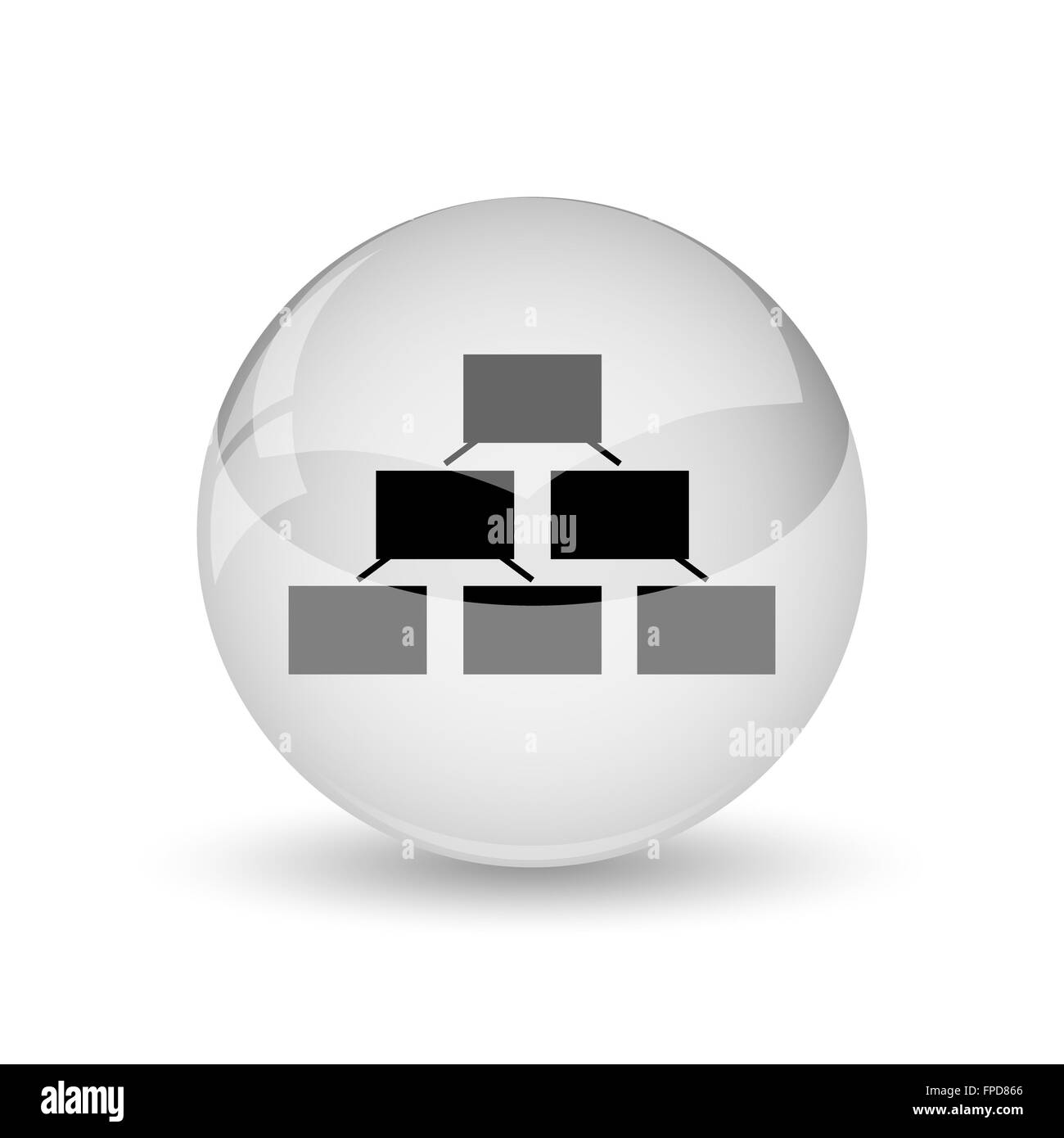 Organizational chart icon. Internet button on white background Stock ...