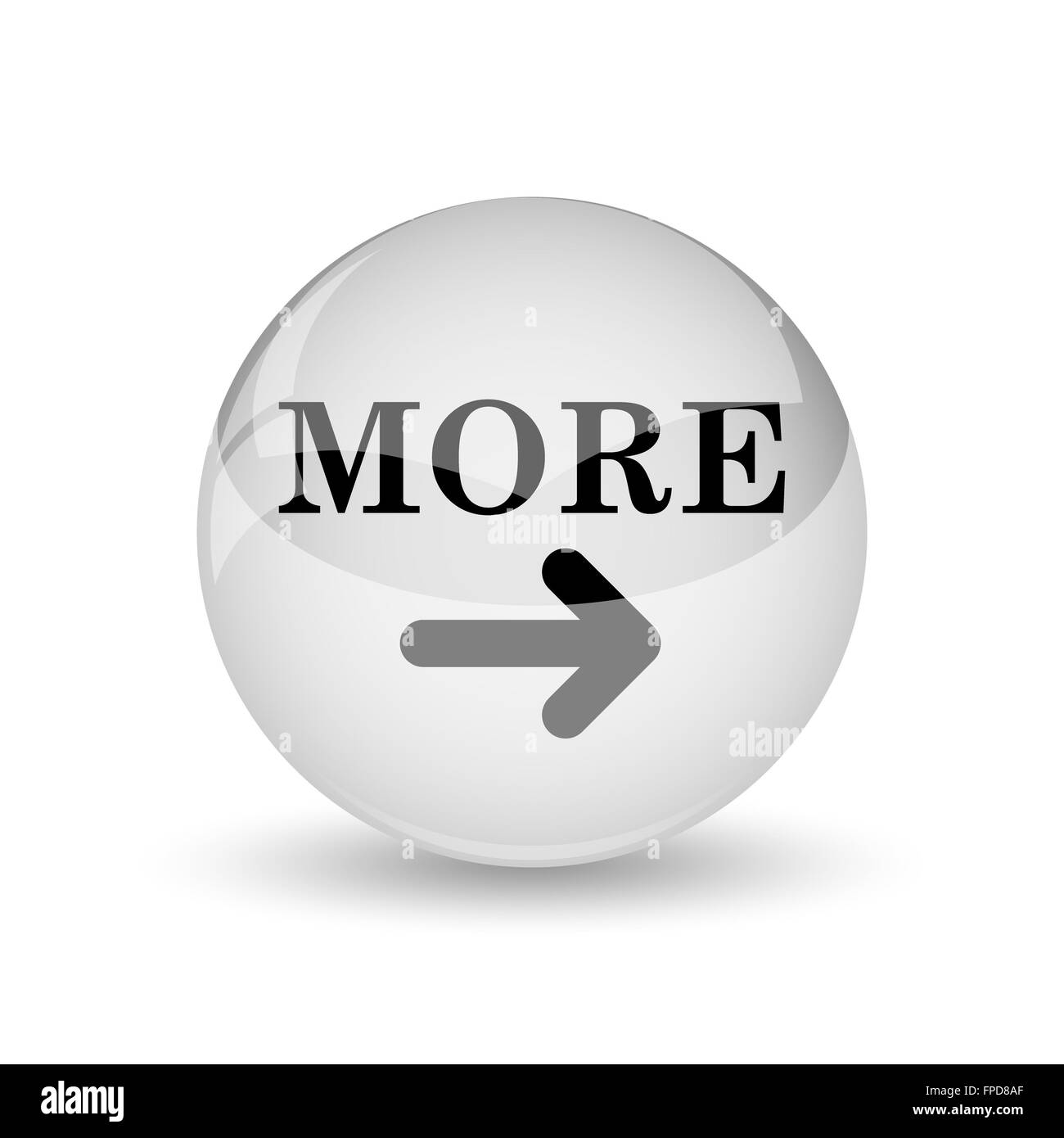 More icon. Internet button on white background Stock Photo - Alamy