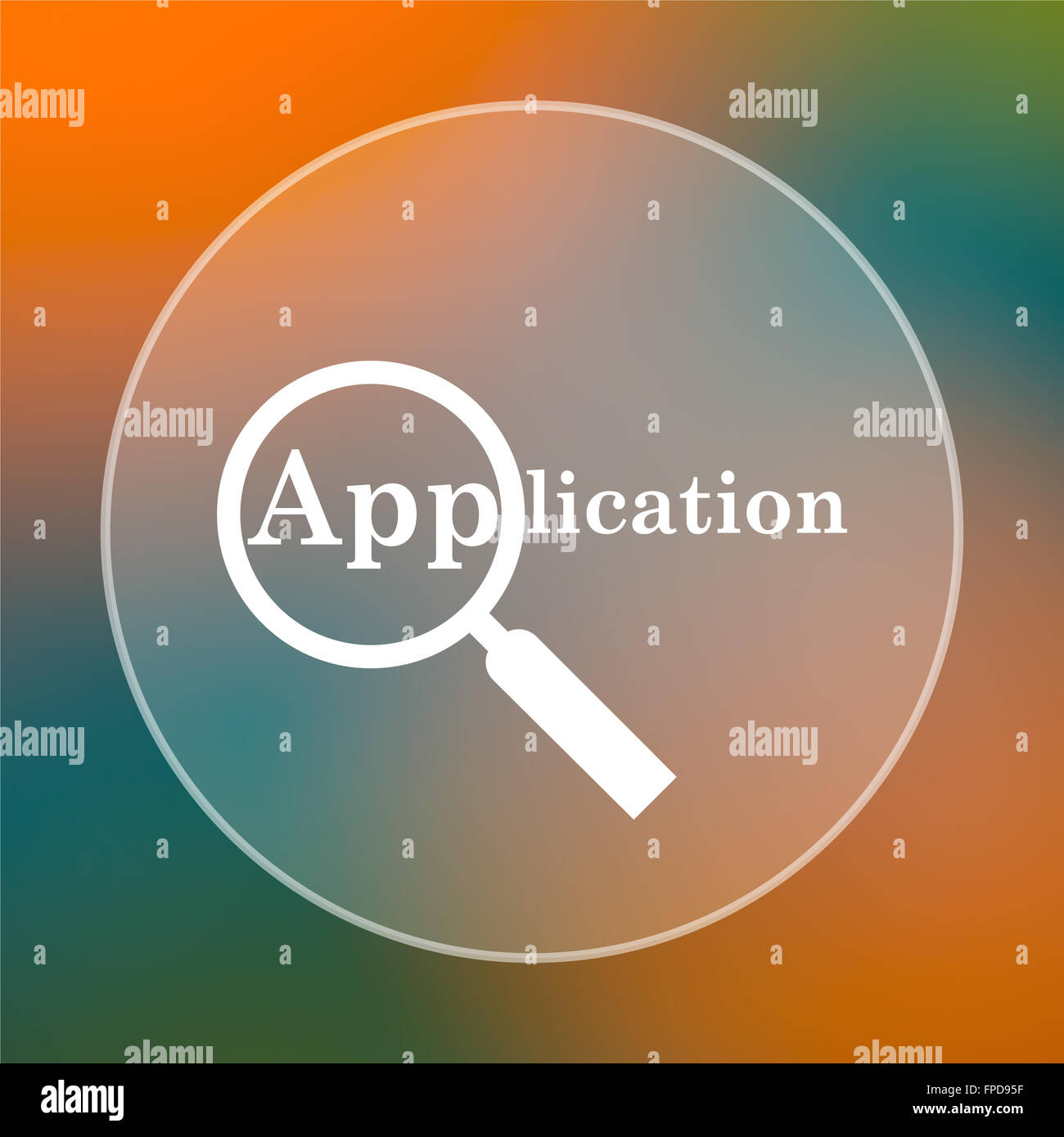 Application icon. Internet button on colored background Stock Photo - Alamy