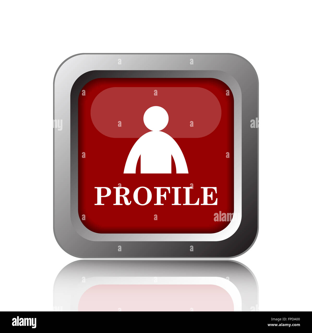 Profile icon. Internet button on white background Stock Photo - Alamy