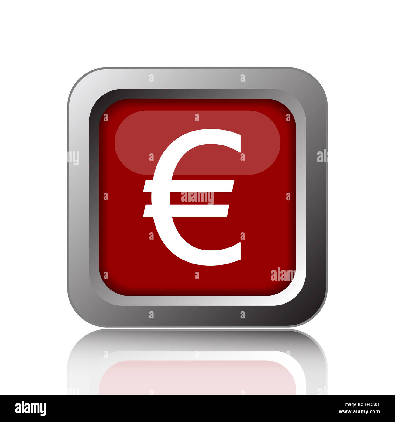 Euro icon. Internet button on white background Stock Photo - Alamy
