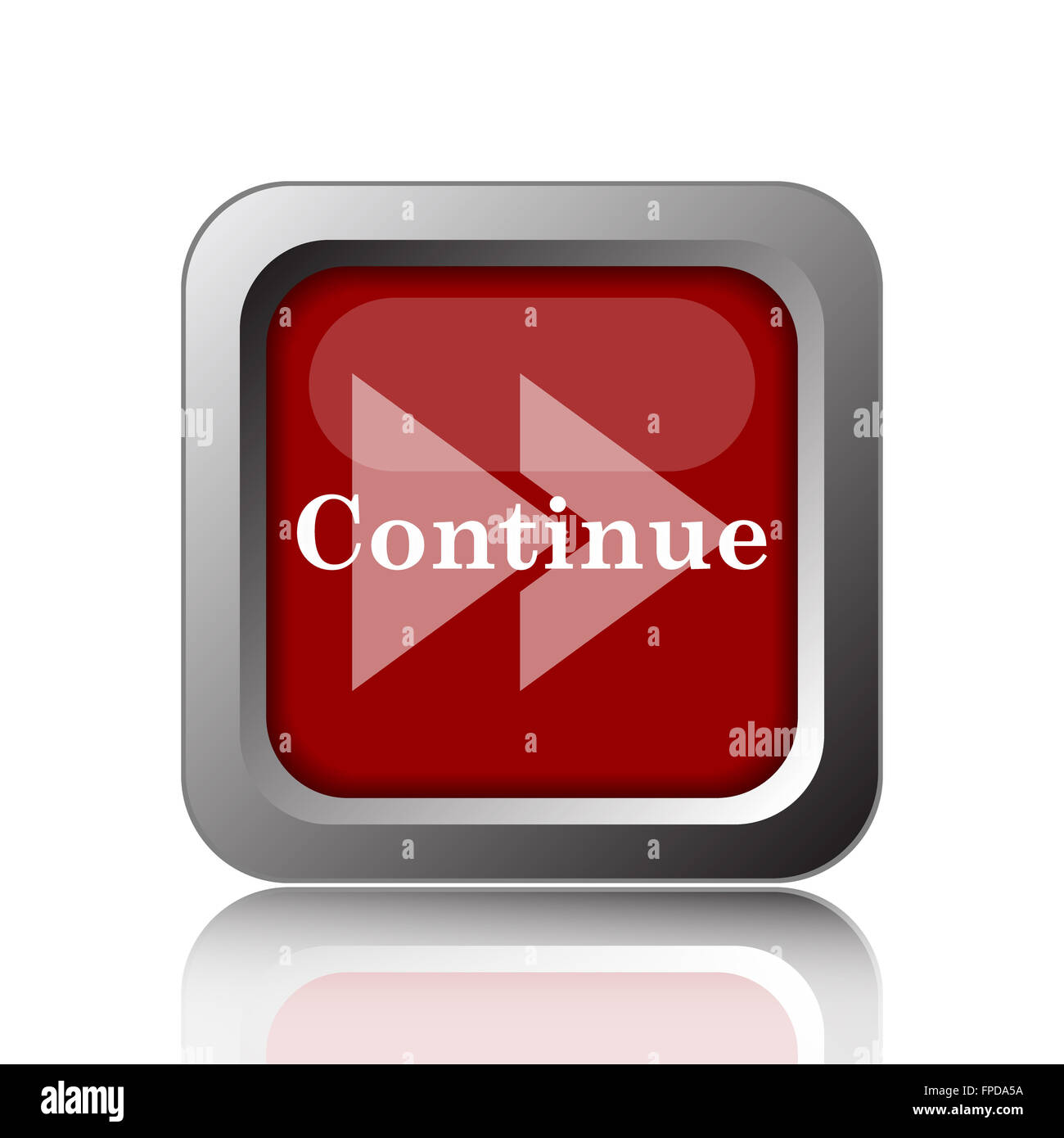 Continue icon. Internet button on white background Stock Photo - Alamy