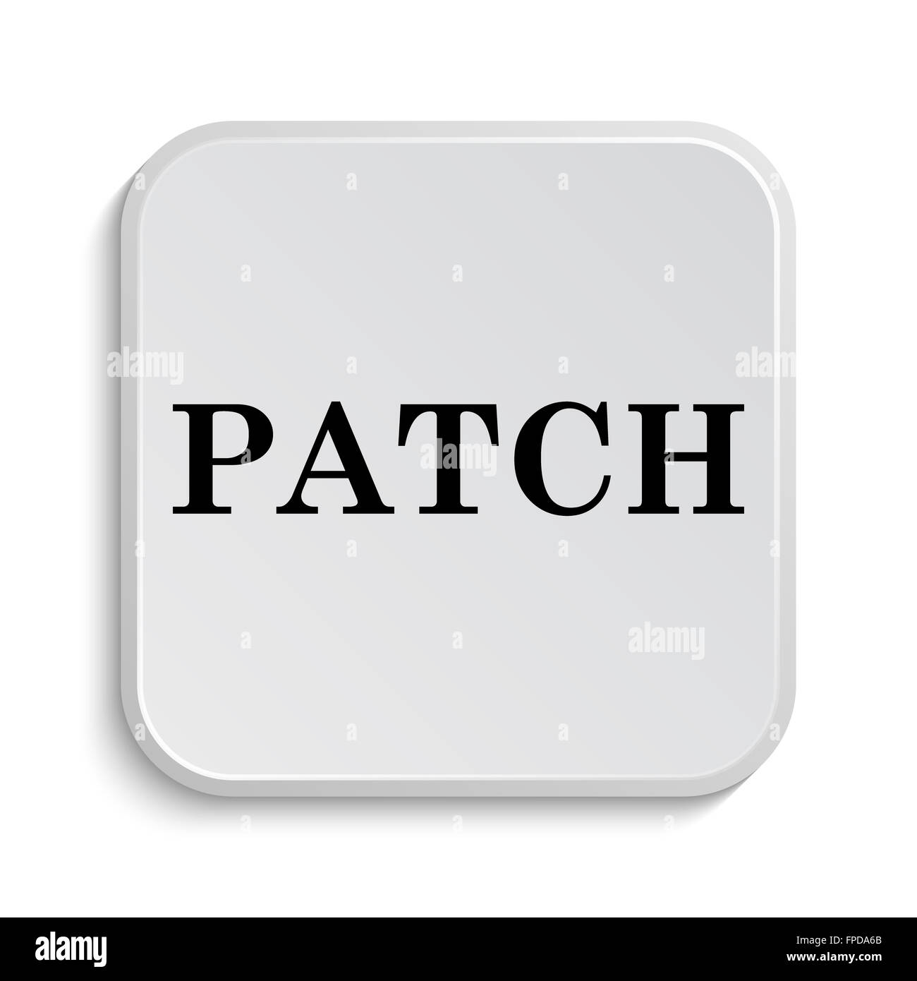 Patch icon. Internet button on white background Stock Photo - Alamy