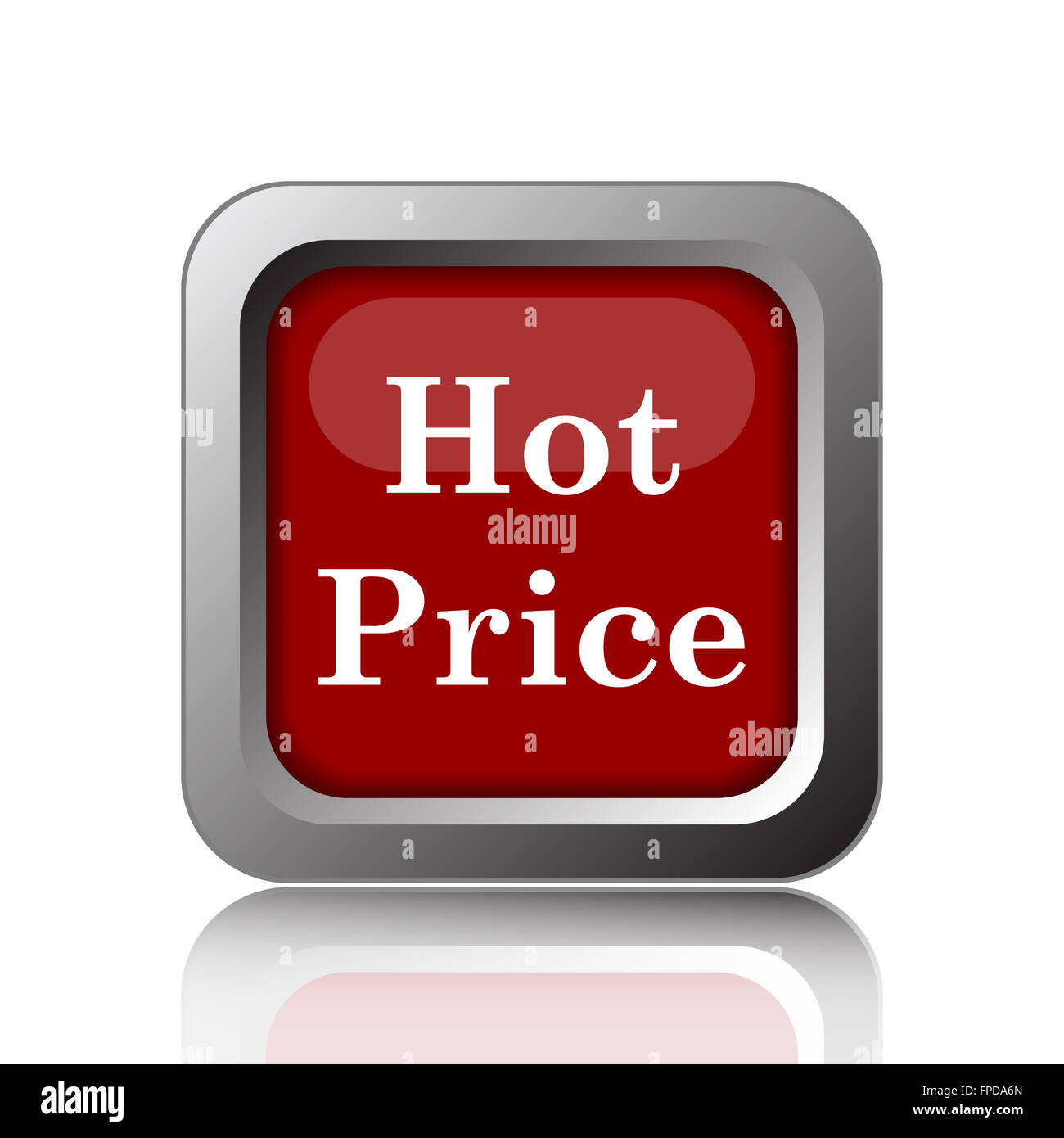Hot price icon. Internet button on white background Stock Photo - Alamy
