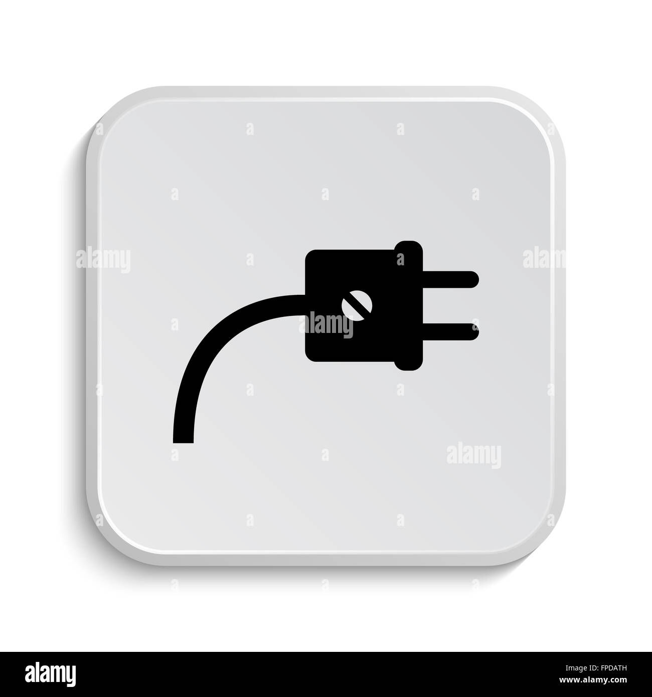Plug icon. Internet button on white background Stock Photo - Alamy