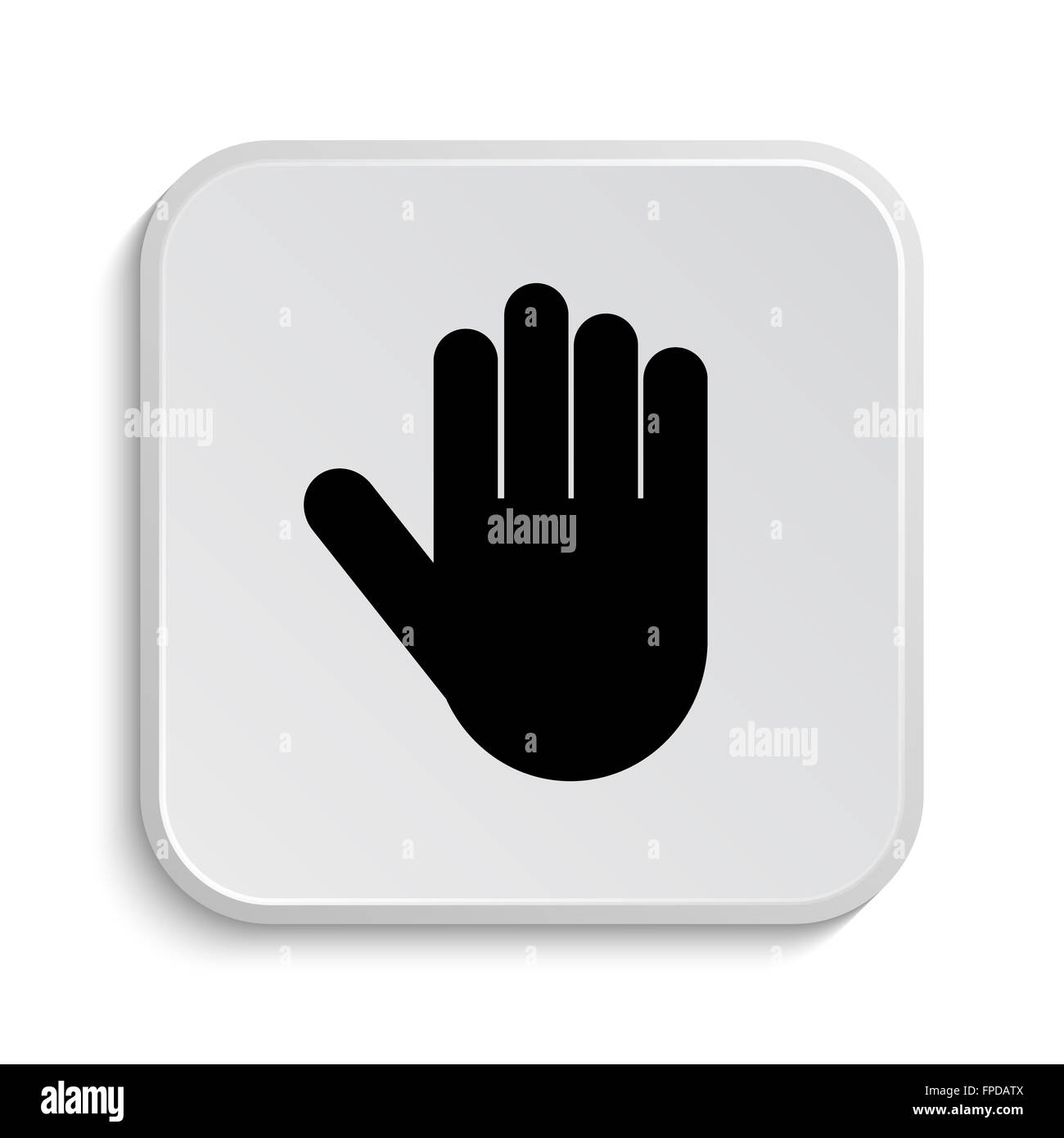 Stop icon. Internet button on white background Stock Photo - Alamy