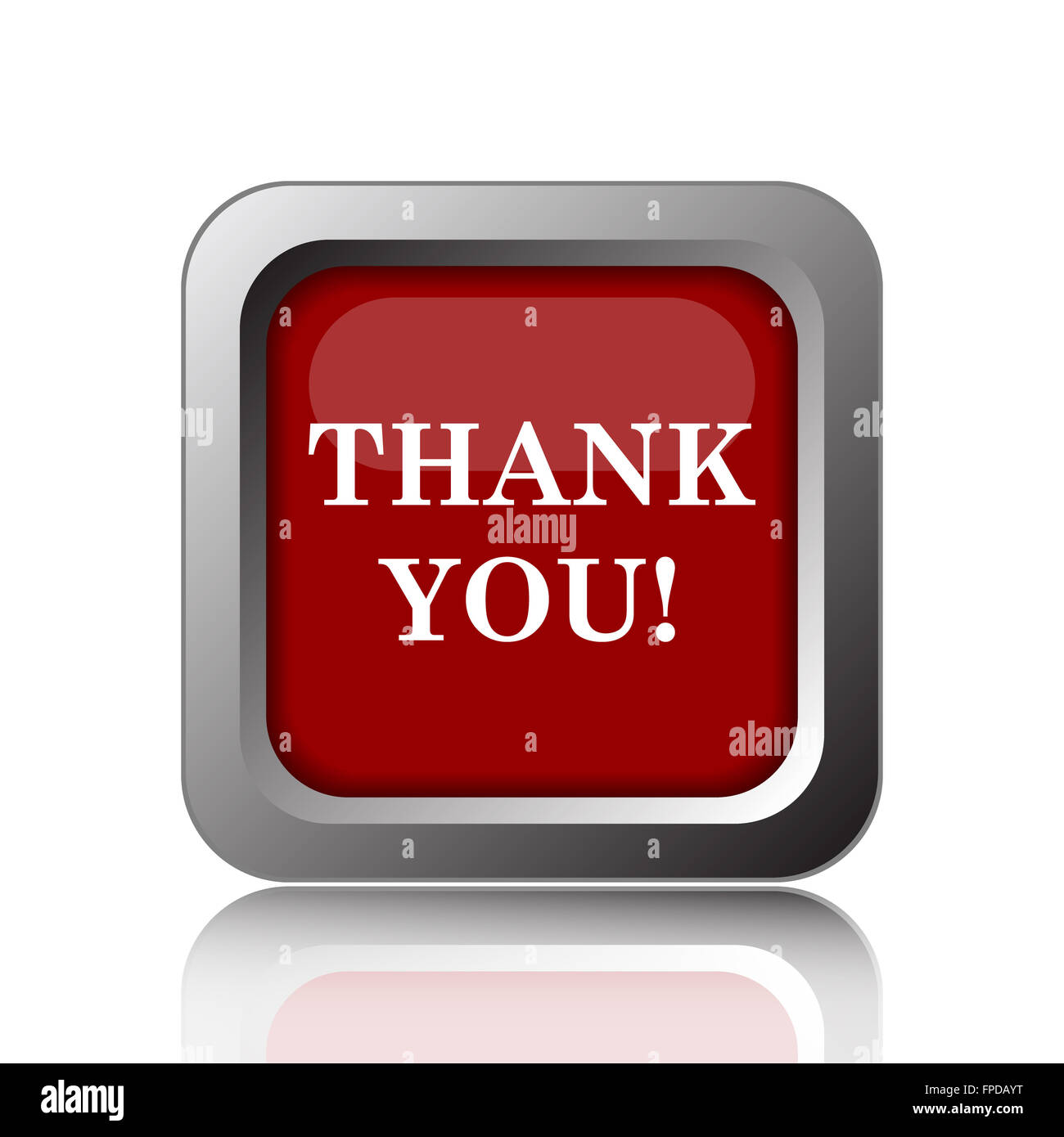 Thank you icon. Internet button on white background Stock Photo - Alamy