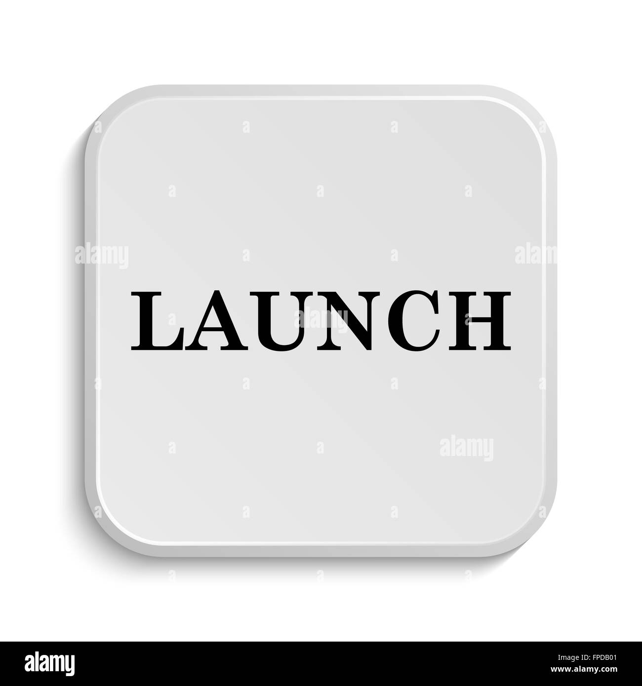 Launch icon. Internet button on white background Stock Photo - Alamy