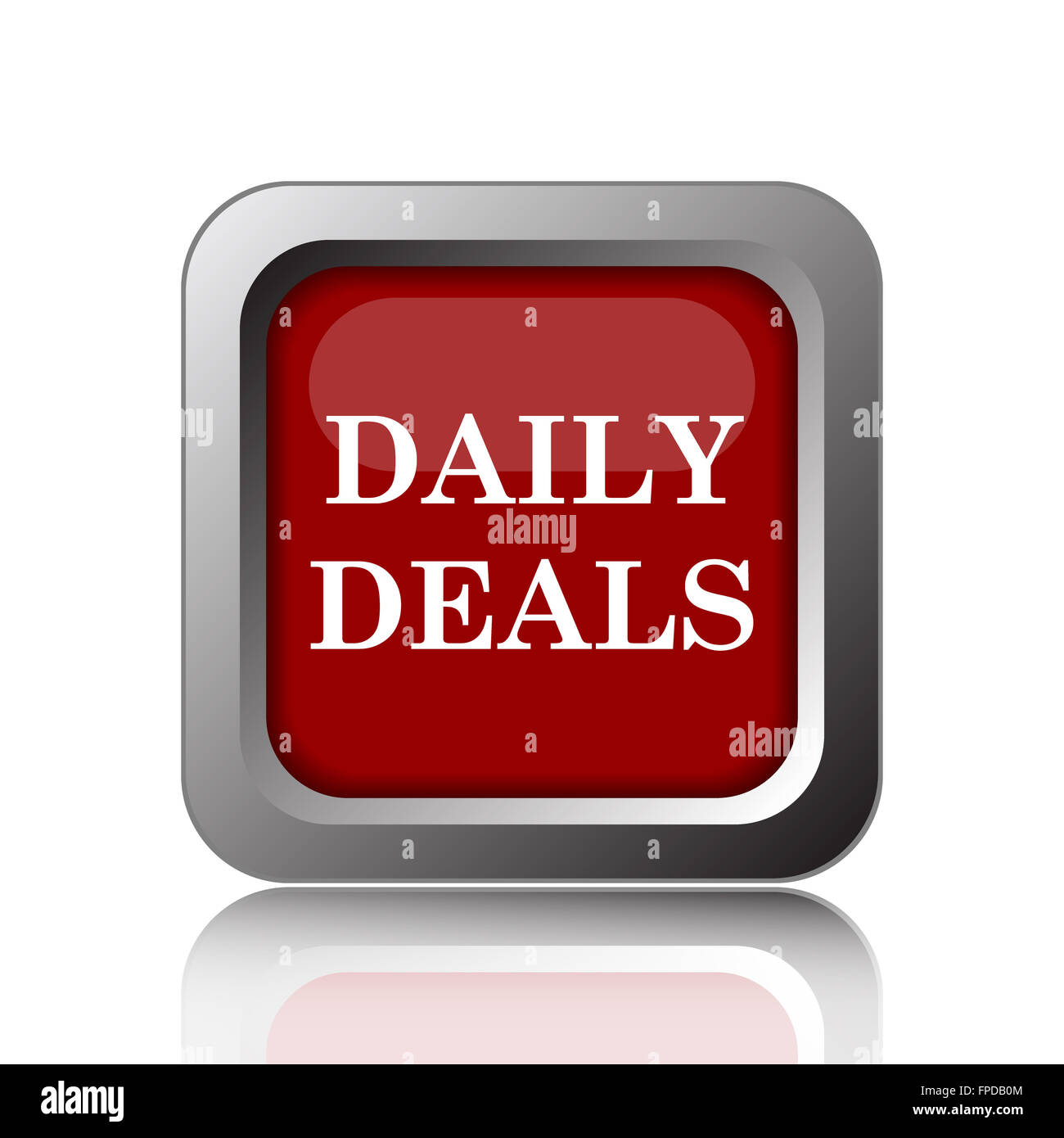 Daily deals icon. Internet button on white background Stock Photo - Alamy