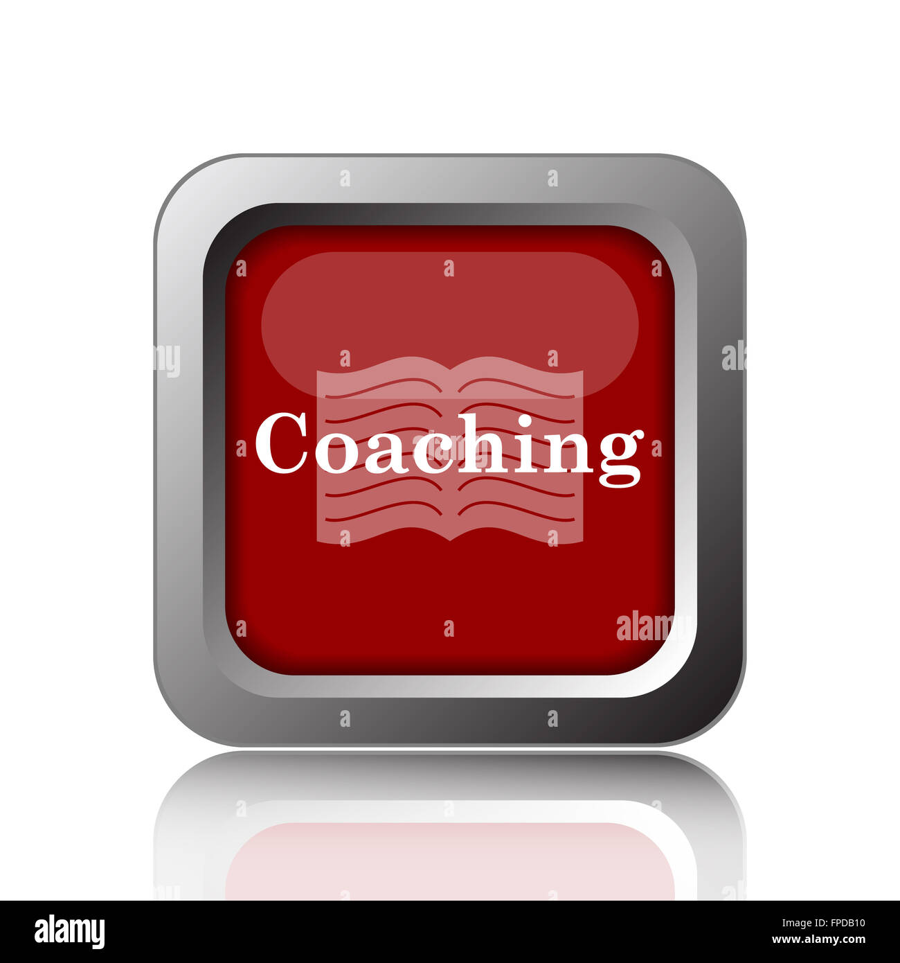 Coaching icon. Internet button on white background Stock Photo - Alamy